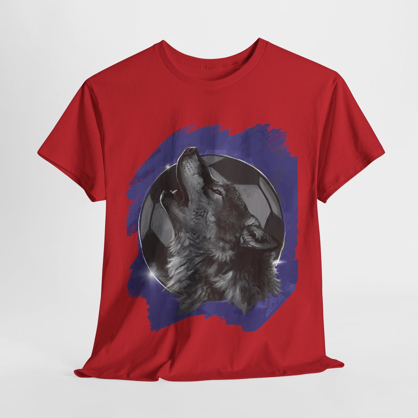 Howling Wolf Soccer Ball Unisex Tee Shirt