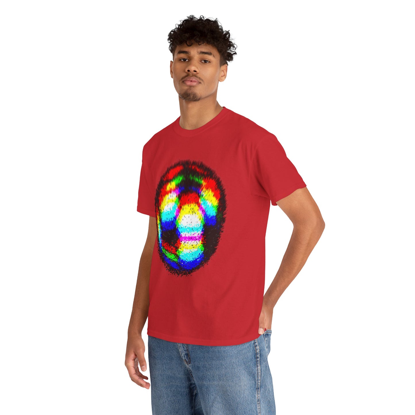 Blurred Fuzzy RGB Soccer Ball Unisex Tee Shirt