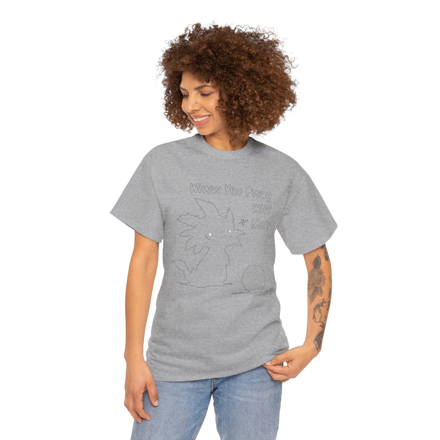 Wiww You Pway Wiff Me Soccer Axolotl Subtle Outline Unisex Tee Shirt