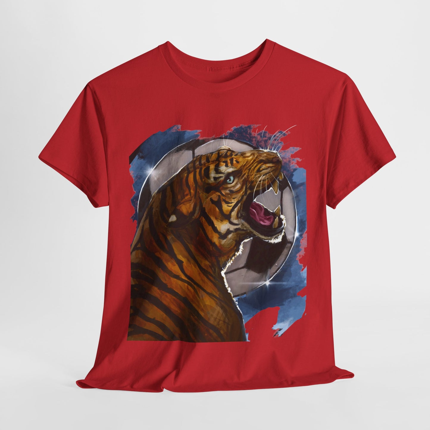 Fierce Tiger Soccer Ball Unisex Tee Shirt