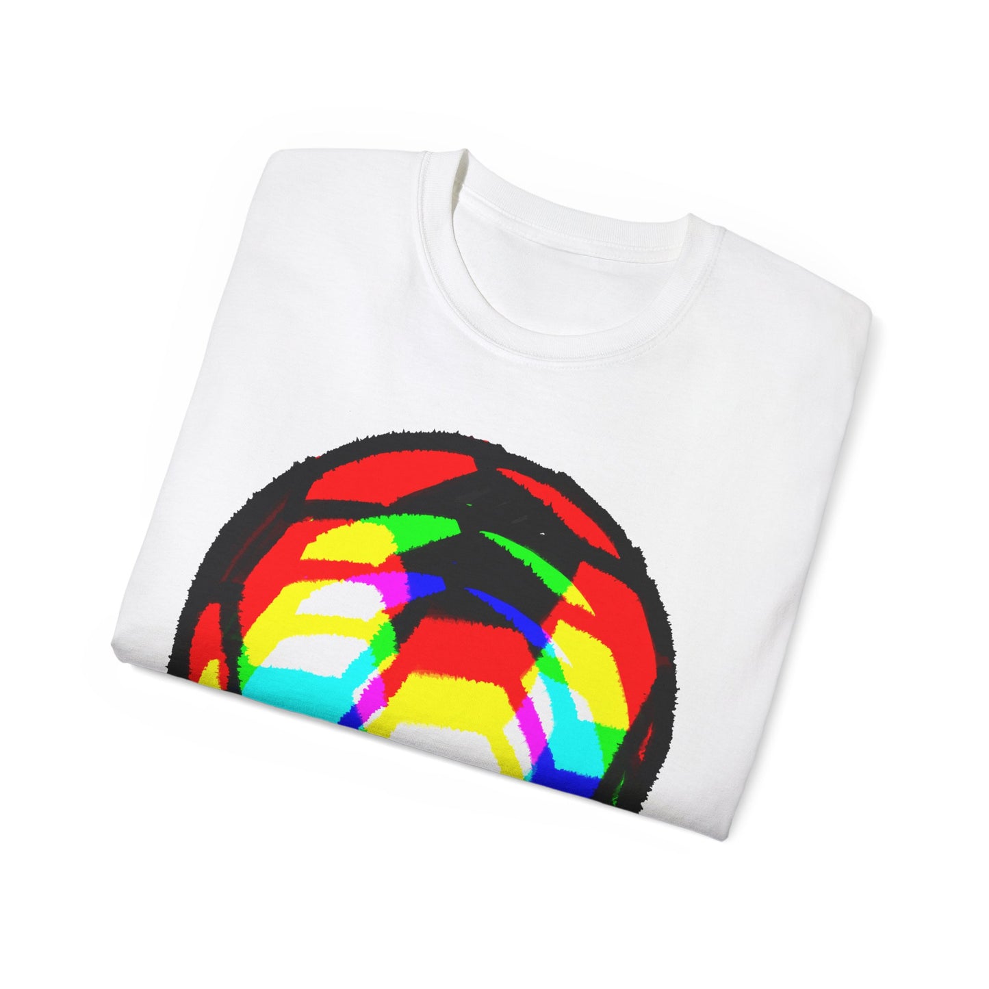 RGB Blurred Soccer Ball Unisex Tee Shirt