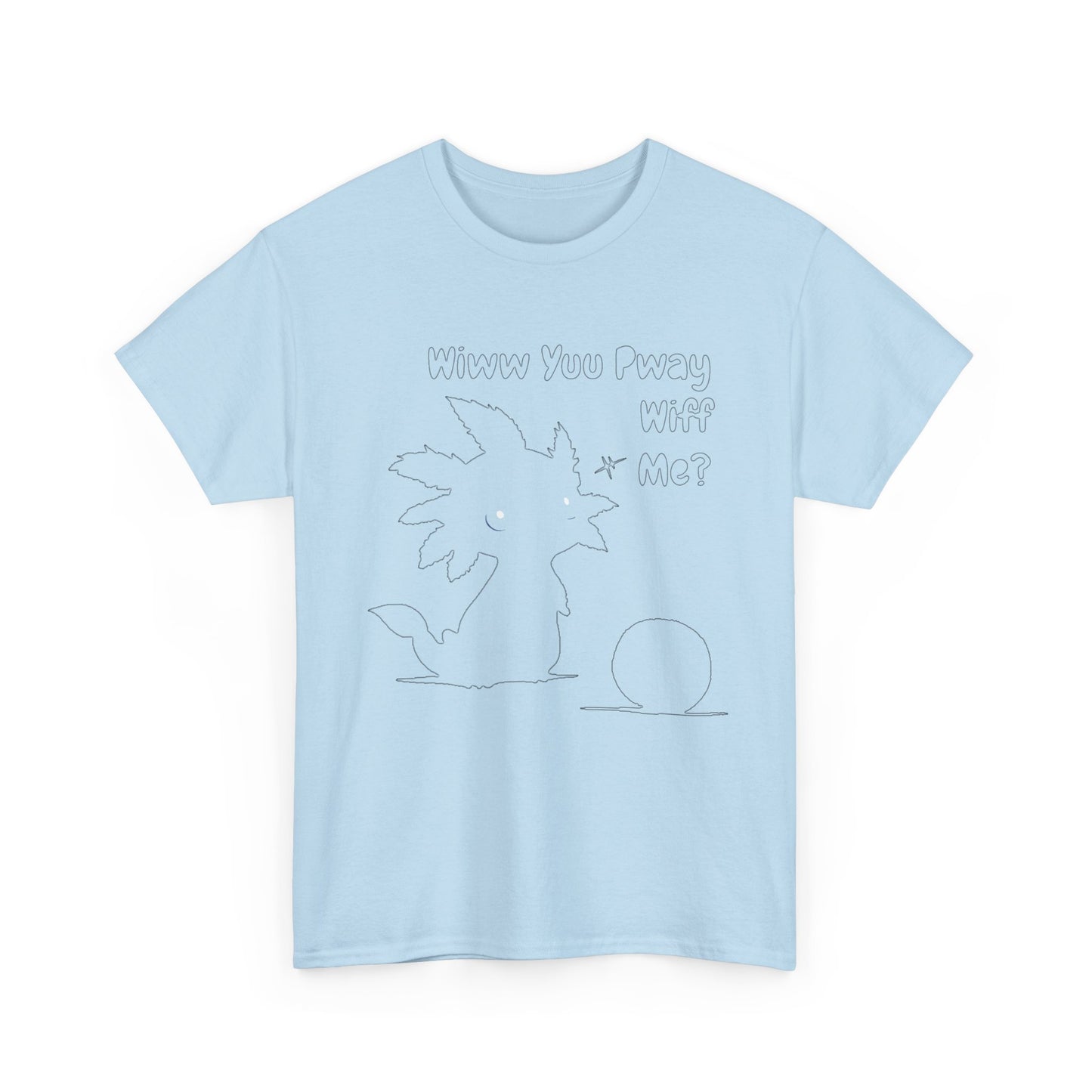 Wiww You Pway Wiff Me Soccer Axolotl Subtle Outline Unisex Tee Shirt