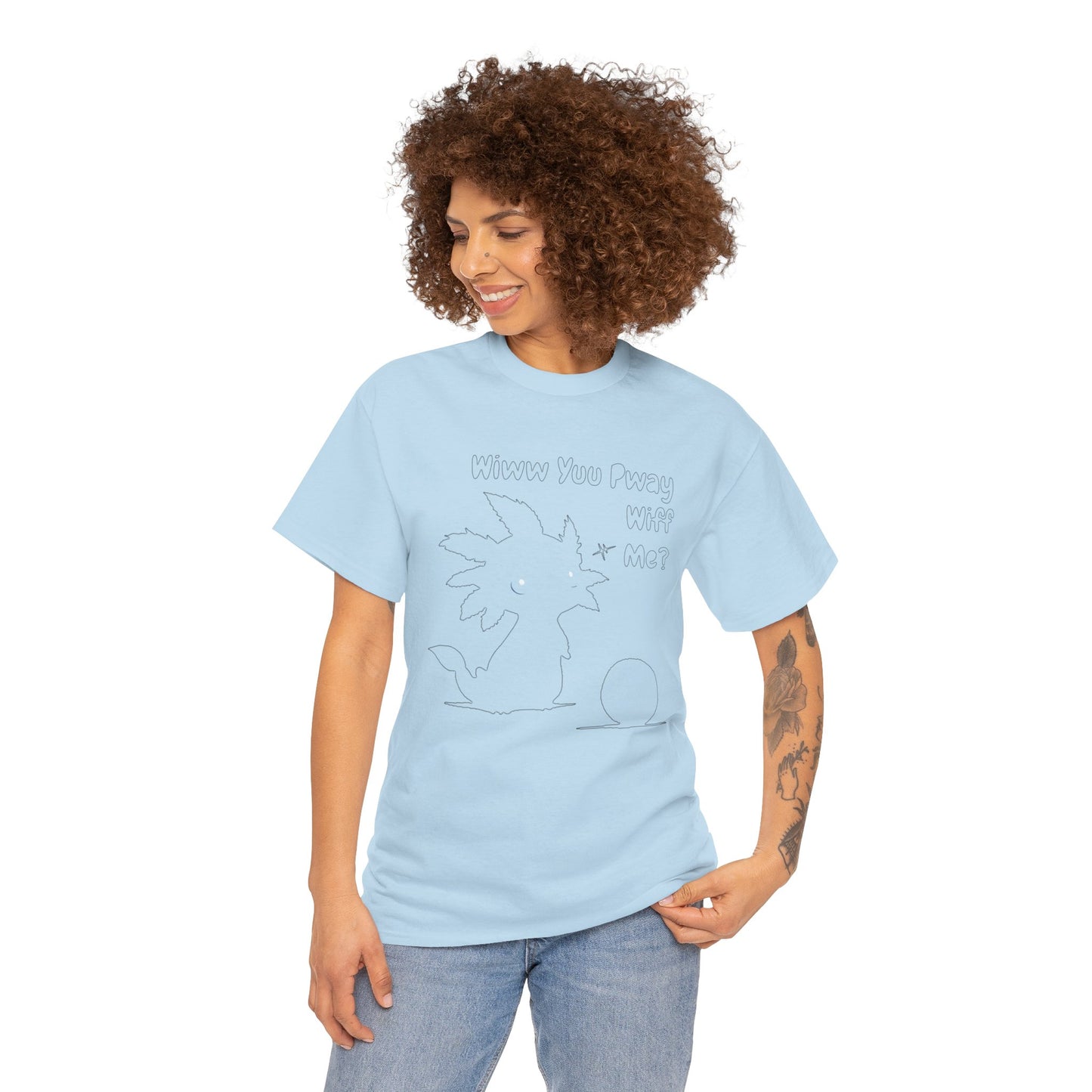 Wiww You Pway Wiff Me Soccer Axolotl Subtle Outline Unisex Tee Shirt