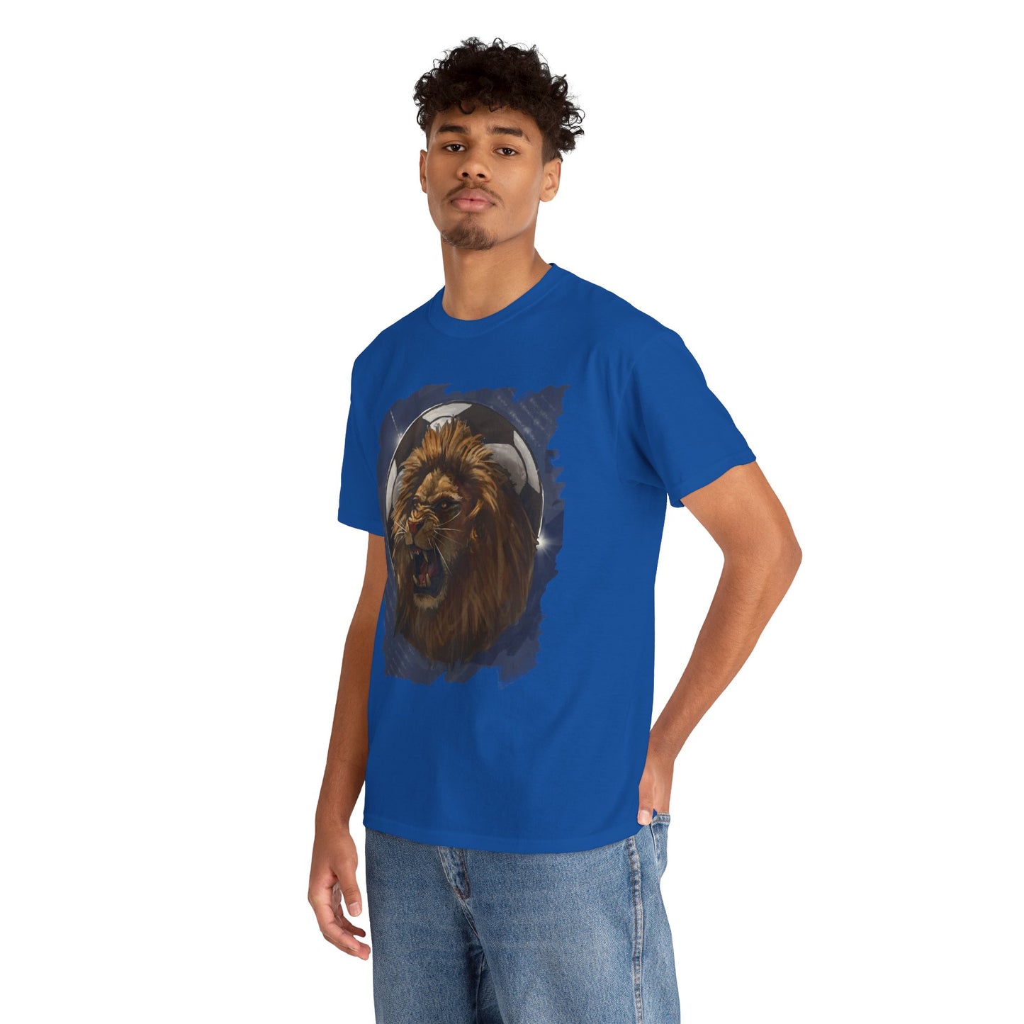 Fierce Lion Soccer Ball Unisex Tee Shirt