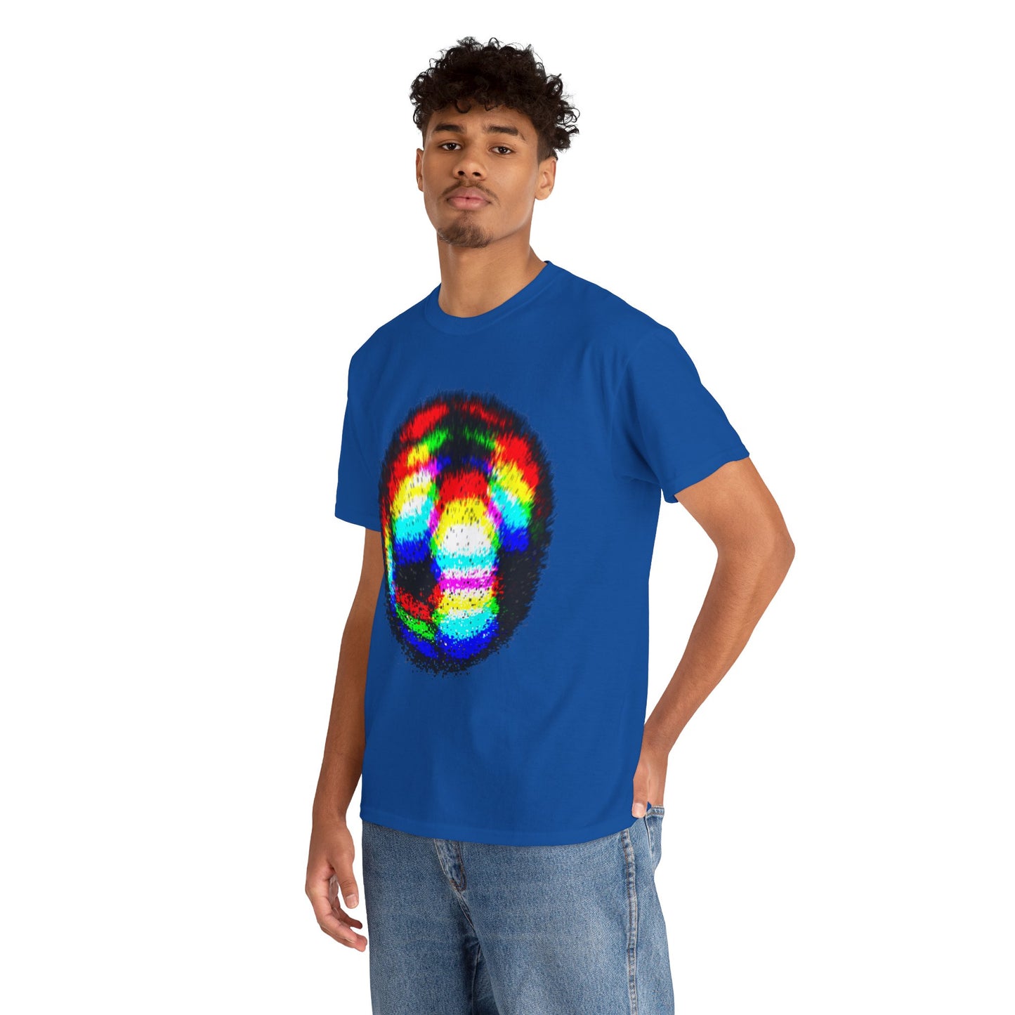 Blurred Fuzzy RGB Soccer Ball Unisex Tee Shirt