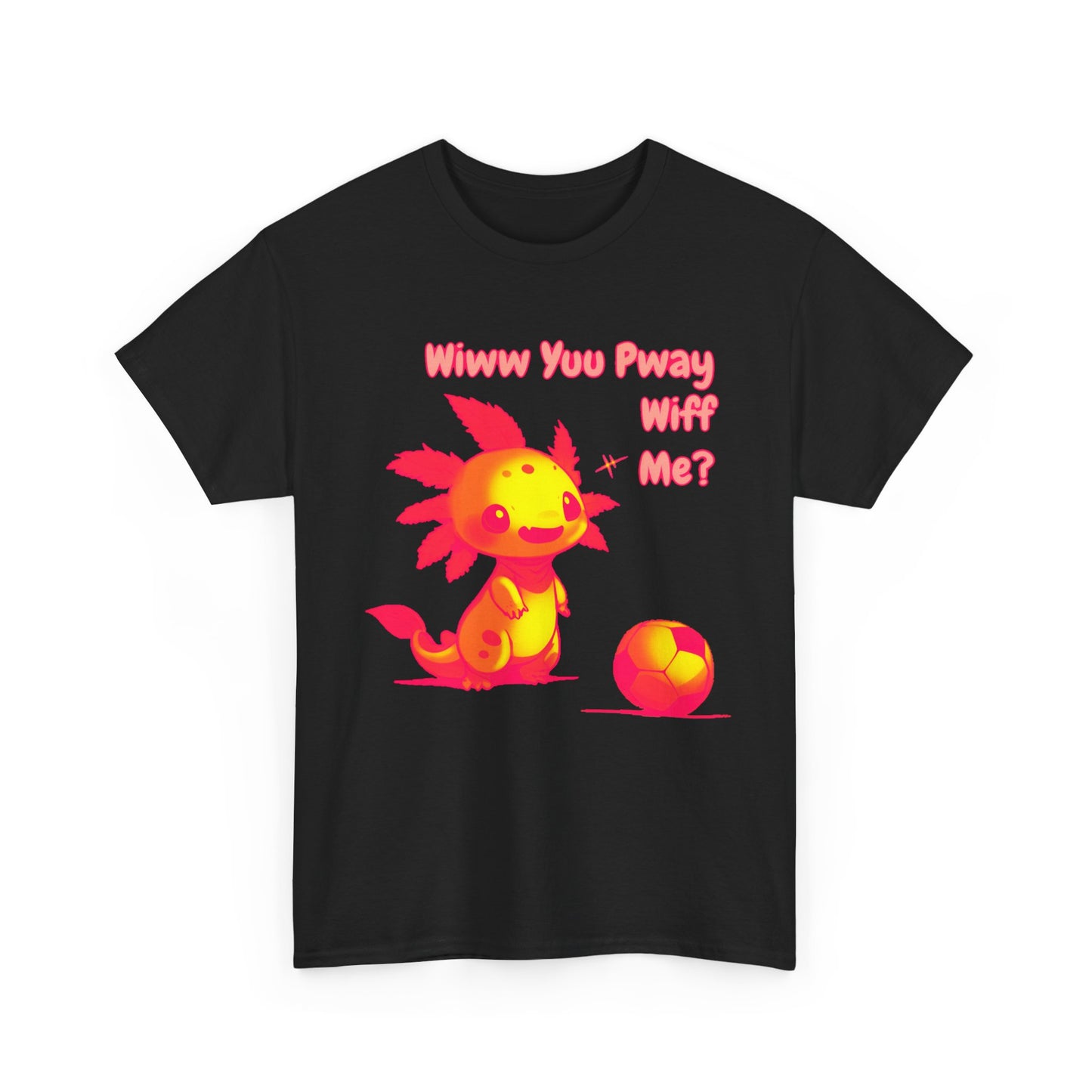 Wiww You Pway Wiff Me Soccer Axolotl Sherbet Unisex Tee Shirt