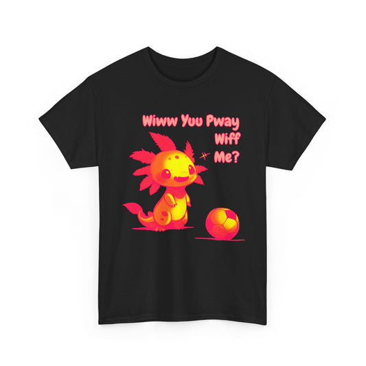 Wiww You Pway Wiff Me Soccer Axolotl Sherbet Unisex Tee Shirt