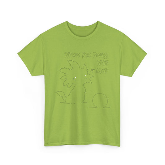 Wiww You Pway Wiff Me Soccer Axolotl Subtle Outline Unisex Tee Shirt