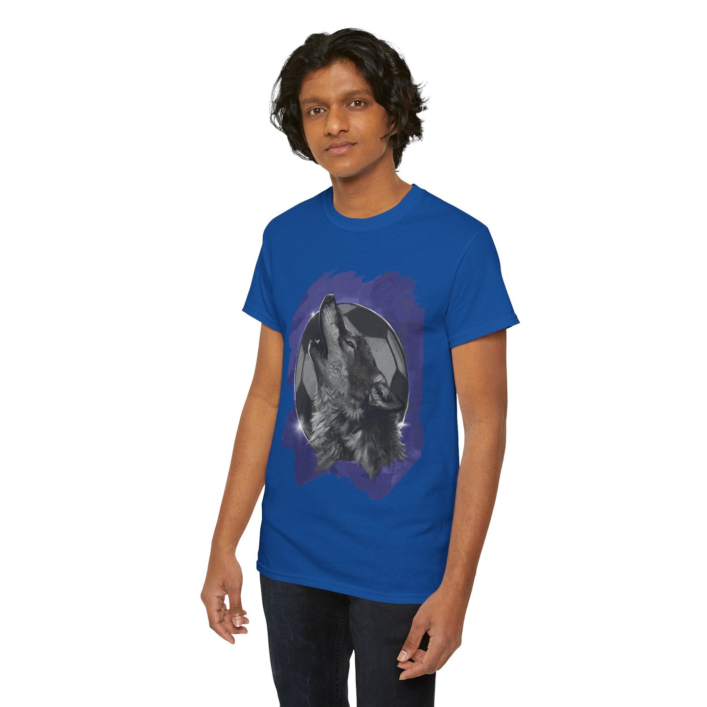 Howling Wolf Soccer Ball Unisex Tee Shirt