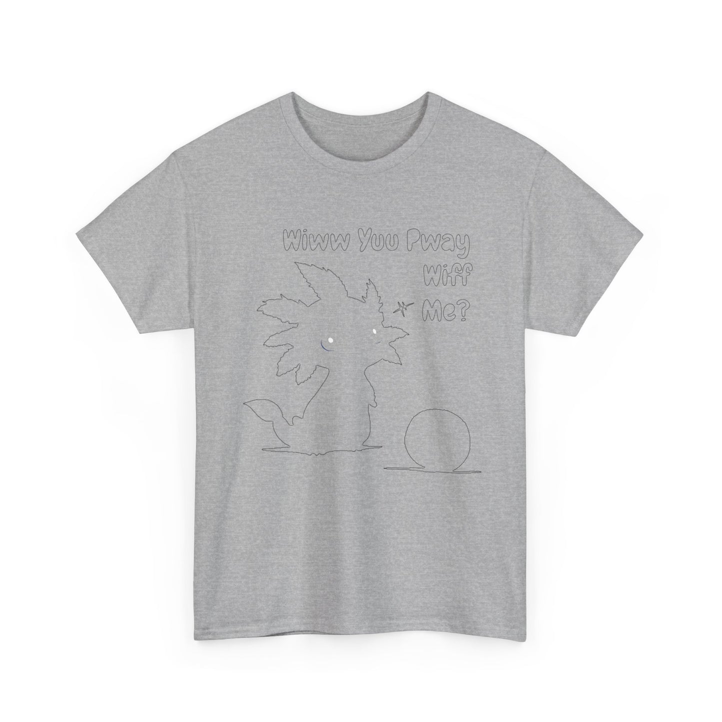 Wiww You Pway Wiff Me Soccer Axolotl Subtle Outline Unisex Tee Shirt