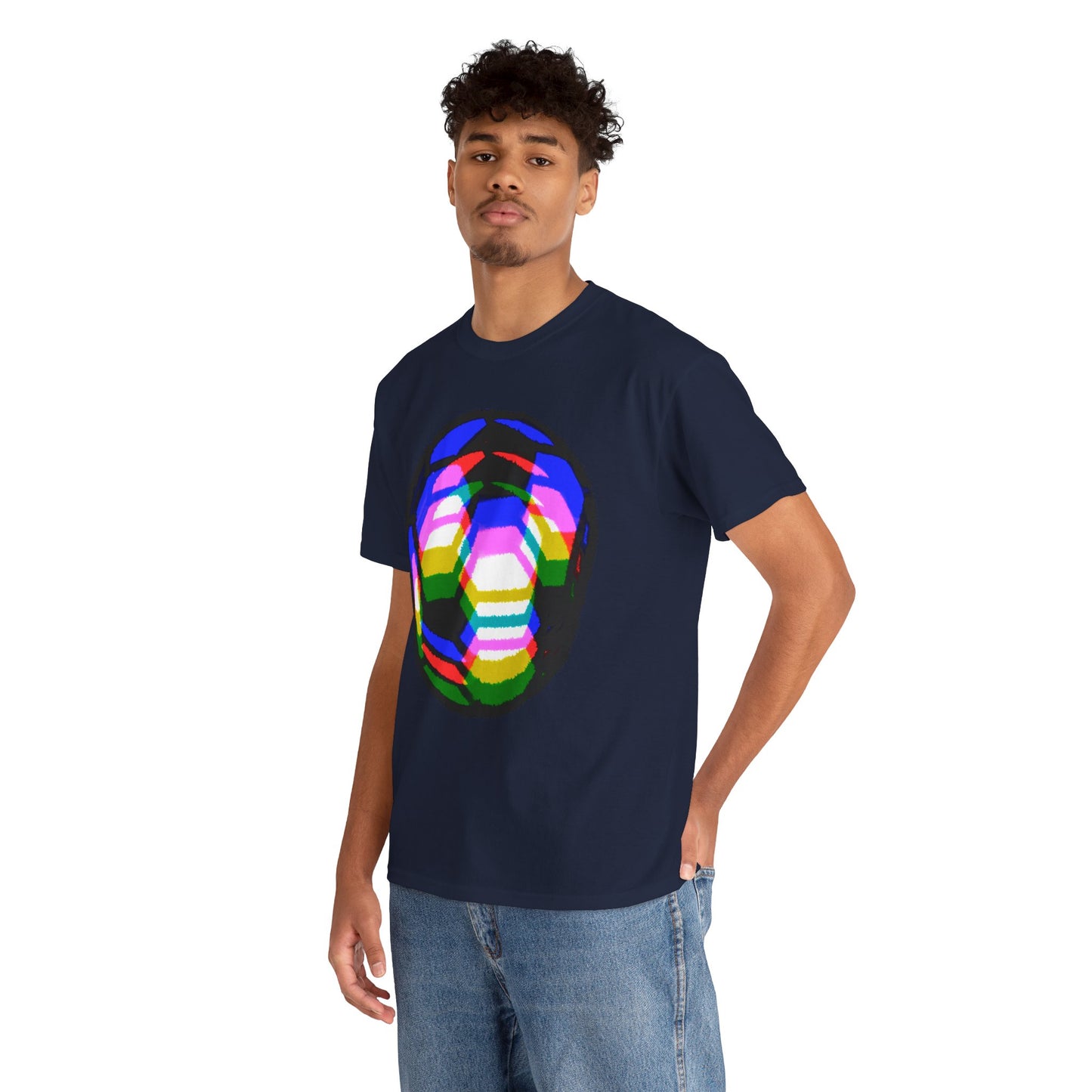 Purple Yellow Blurred Soccer Ball Unisex Tee Shirt