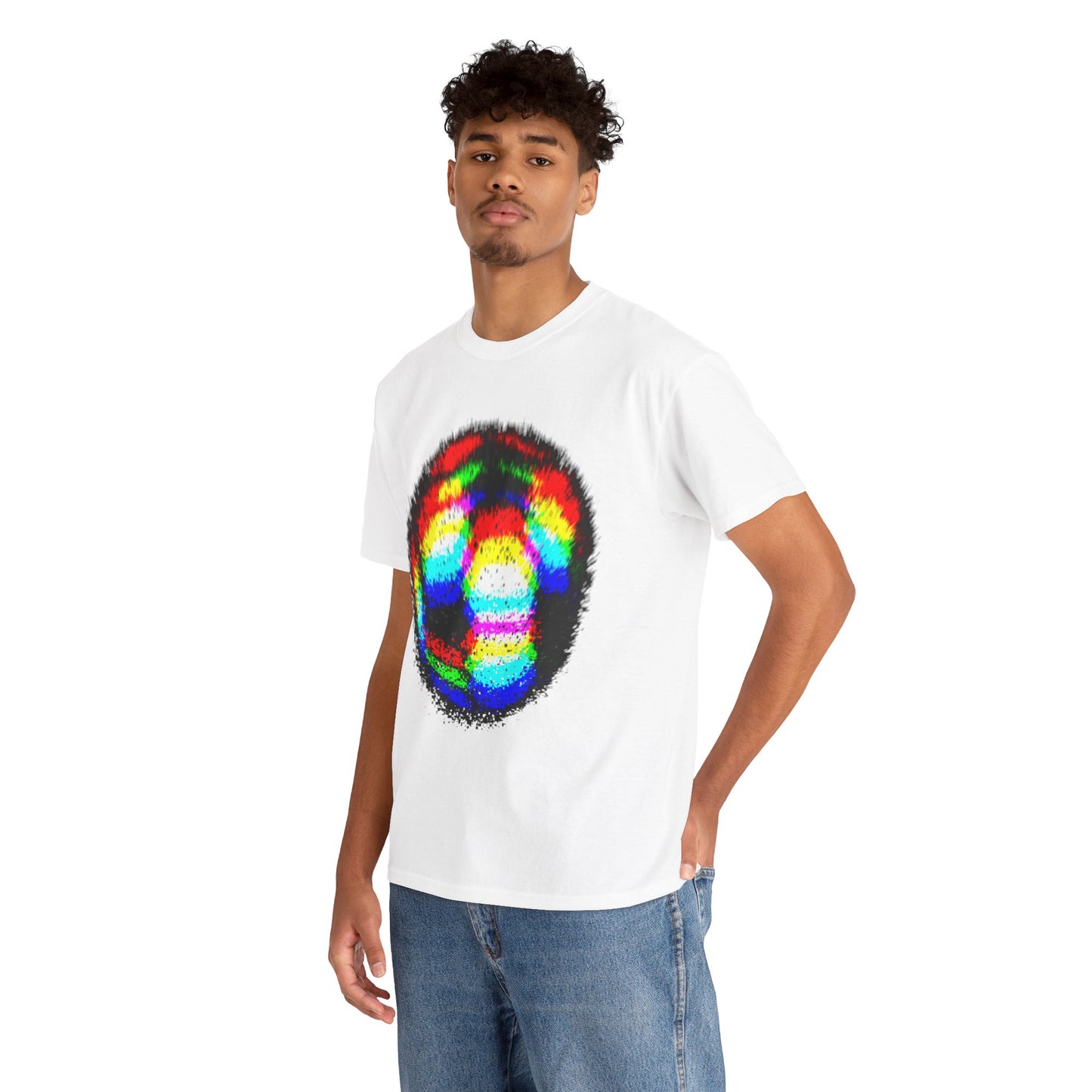 Blurred Fuzzy RGB Soccer Ball Unisex Tee Shirt