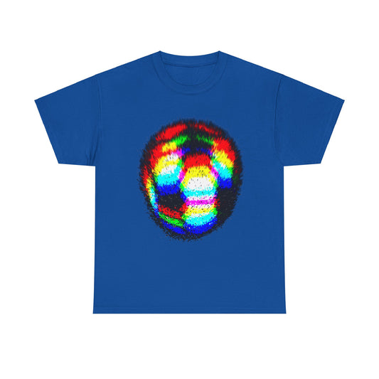 Blurred Fuzzy RGB Soccer Ball Unisex Tee Shirt