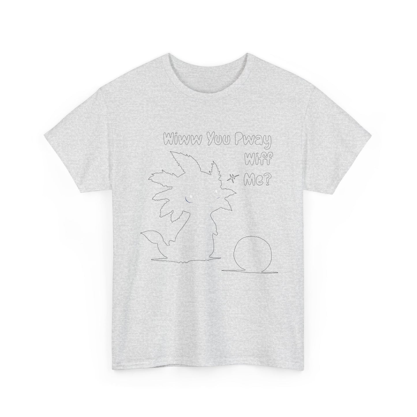 Wiww You Pway Wiff Me Soccer Axolotl Subtle Outline Unisex Tee Shirt