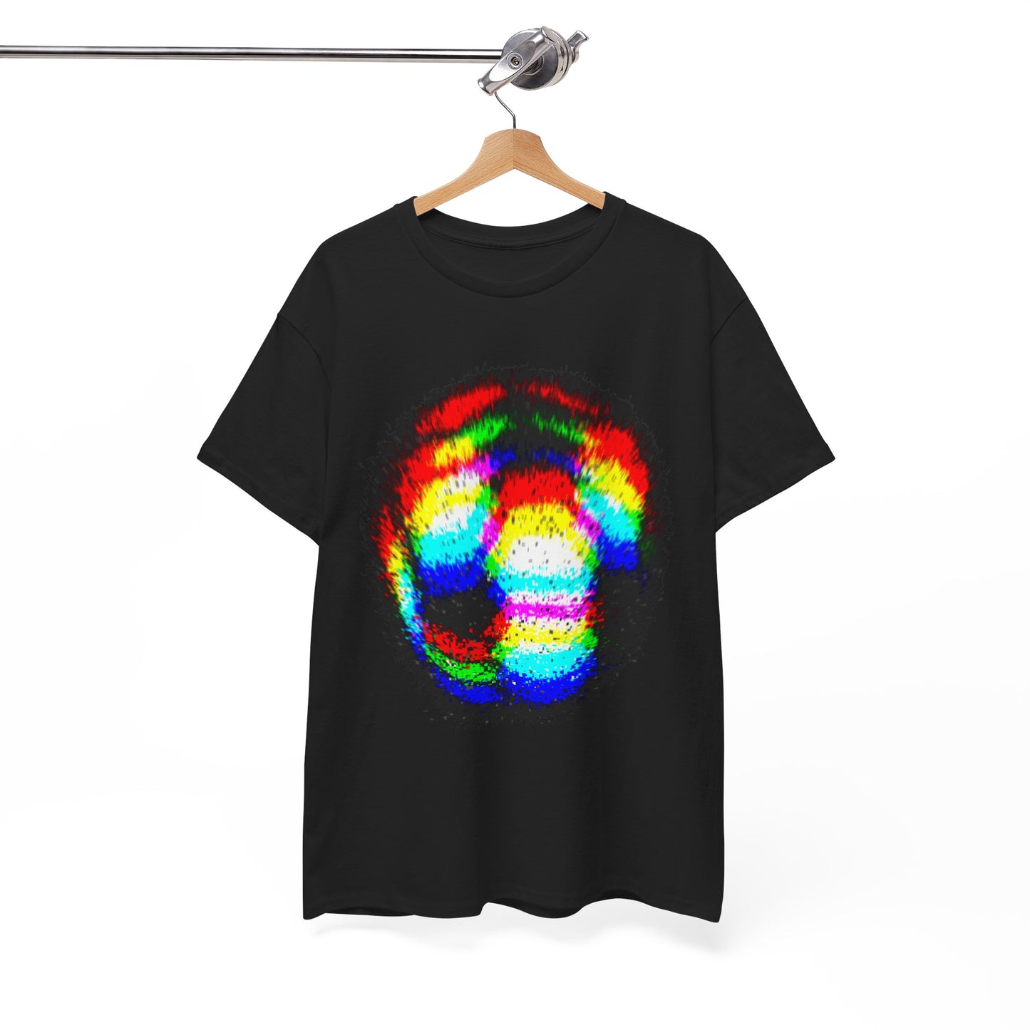 Blurred Fuzzy RGB Soccer Ball Unisex Tee Shirt