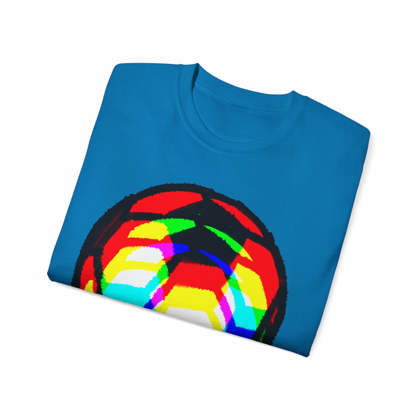 RGB Blurred Soccer Ball Unisex Tee Shirt