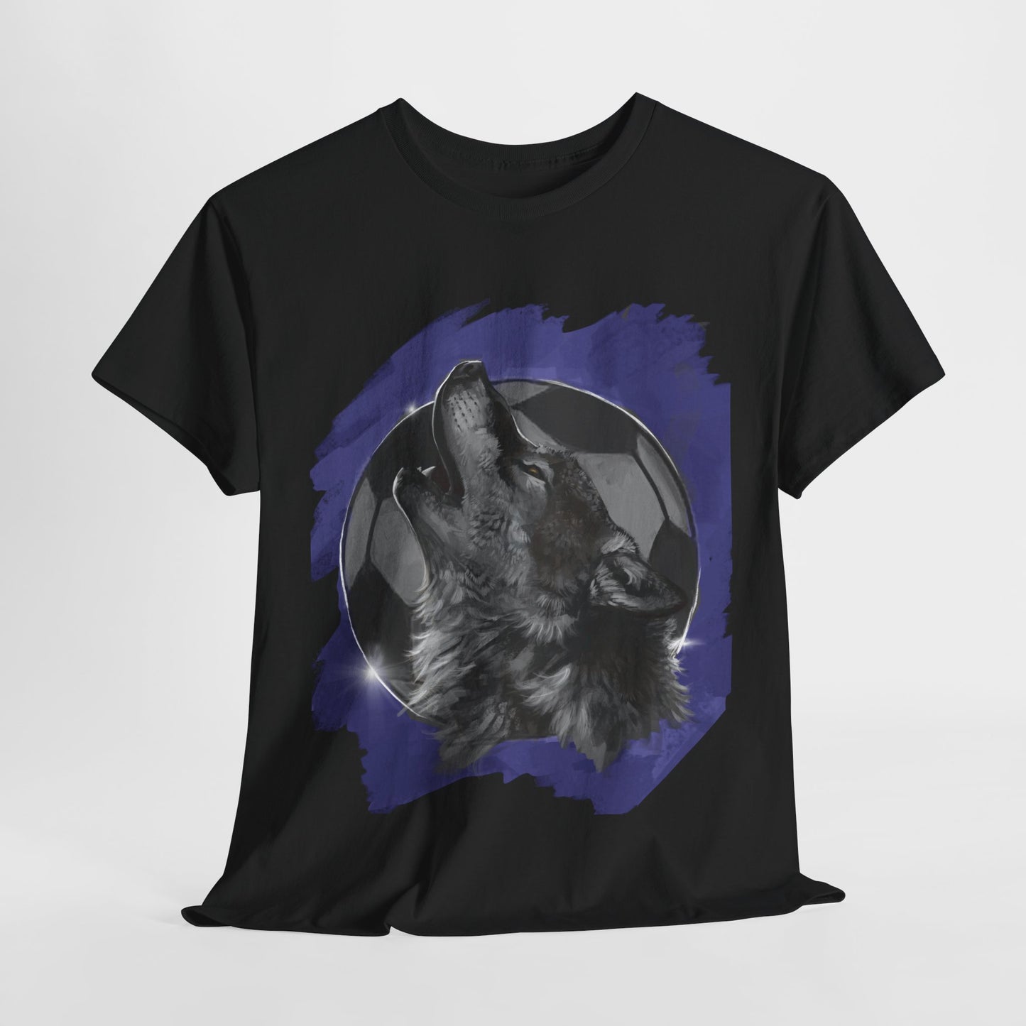 Howling Wolf Soccer Ball Unisex Tee Shirt