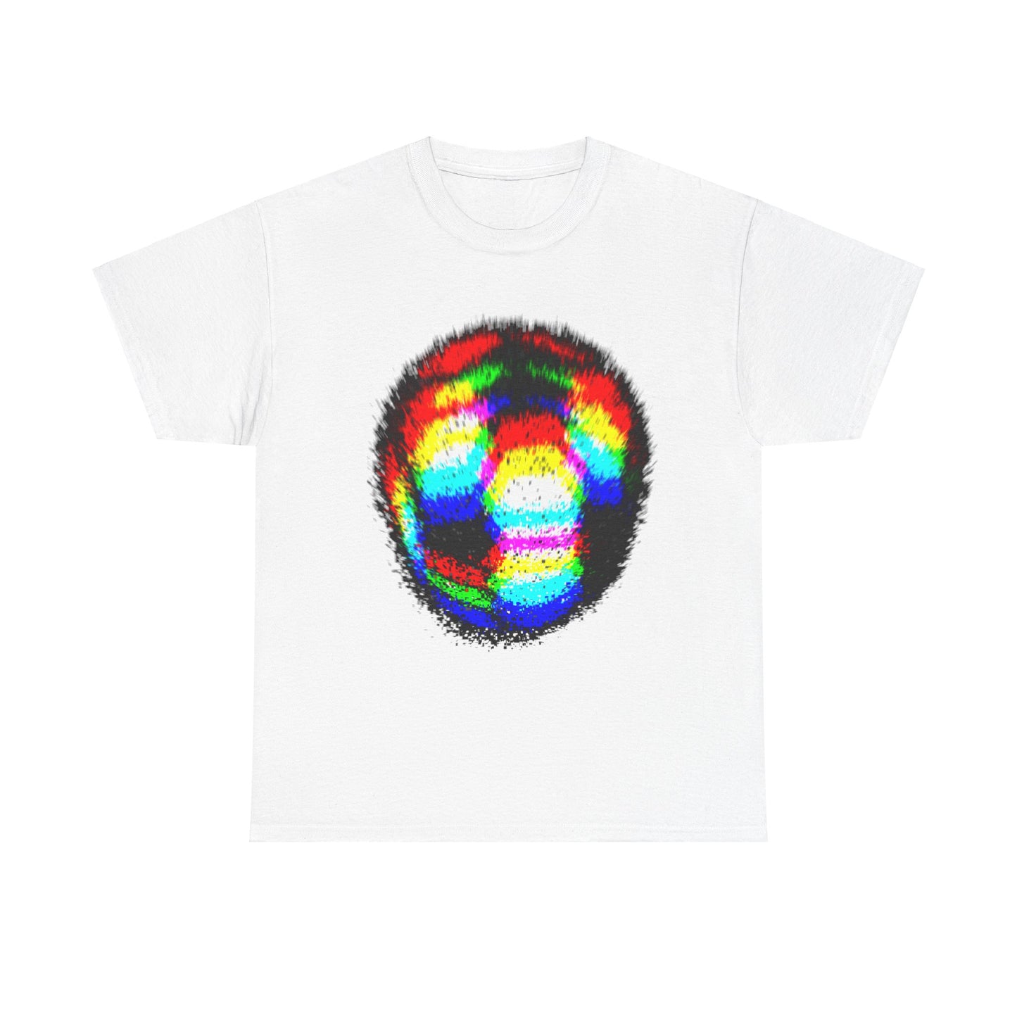 Blurred Fuzzy RGB Soccer Ball Unisex Tee Shirt