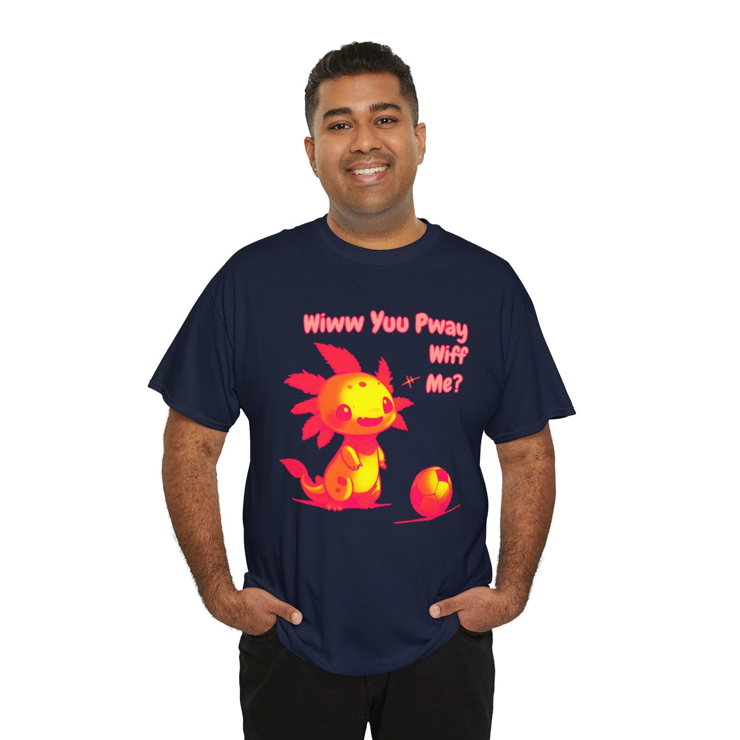 Wiww You Pway Wiff Me Soccer Axolotl Sherbet Unisex Tee Shirt