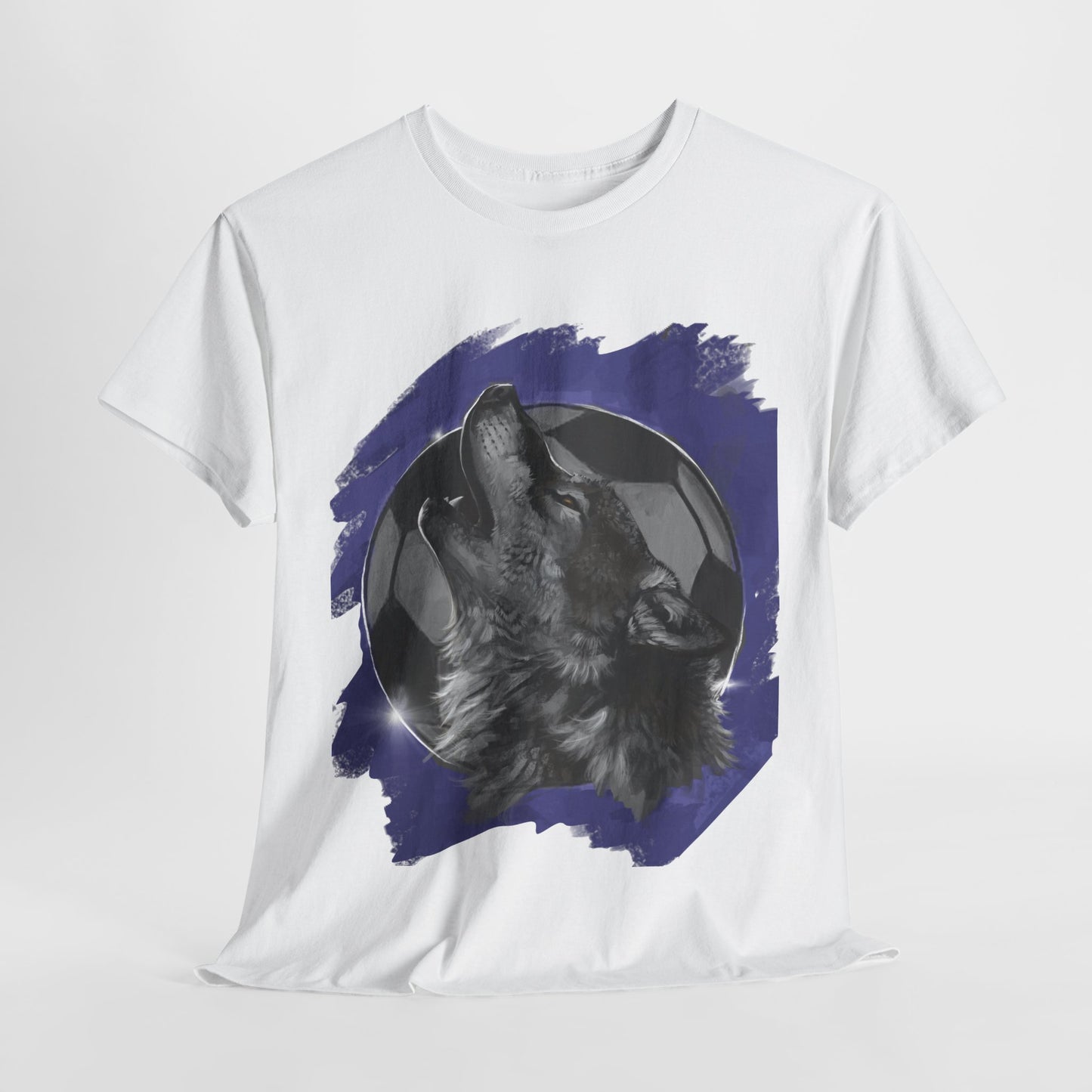 Howling Wolf Soccer Ball Unisex Tee Shirt