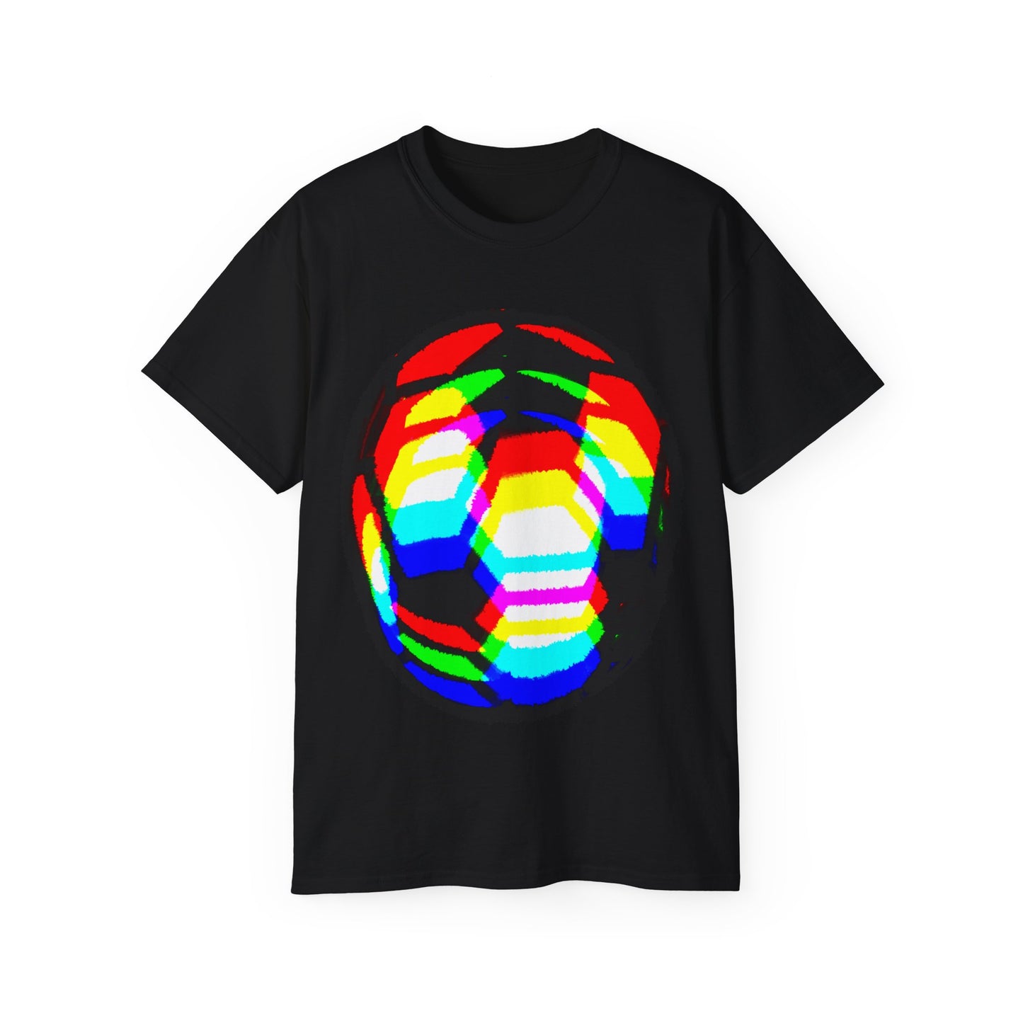 RGB Blurred Soccer Ball Unisex Tee Shirt