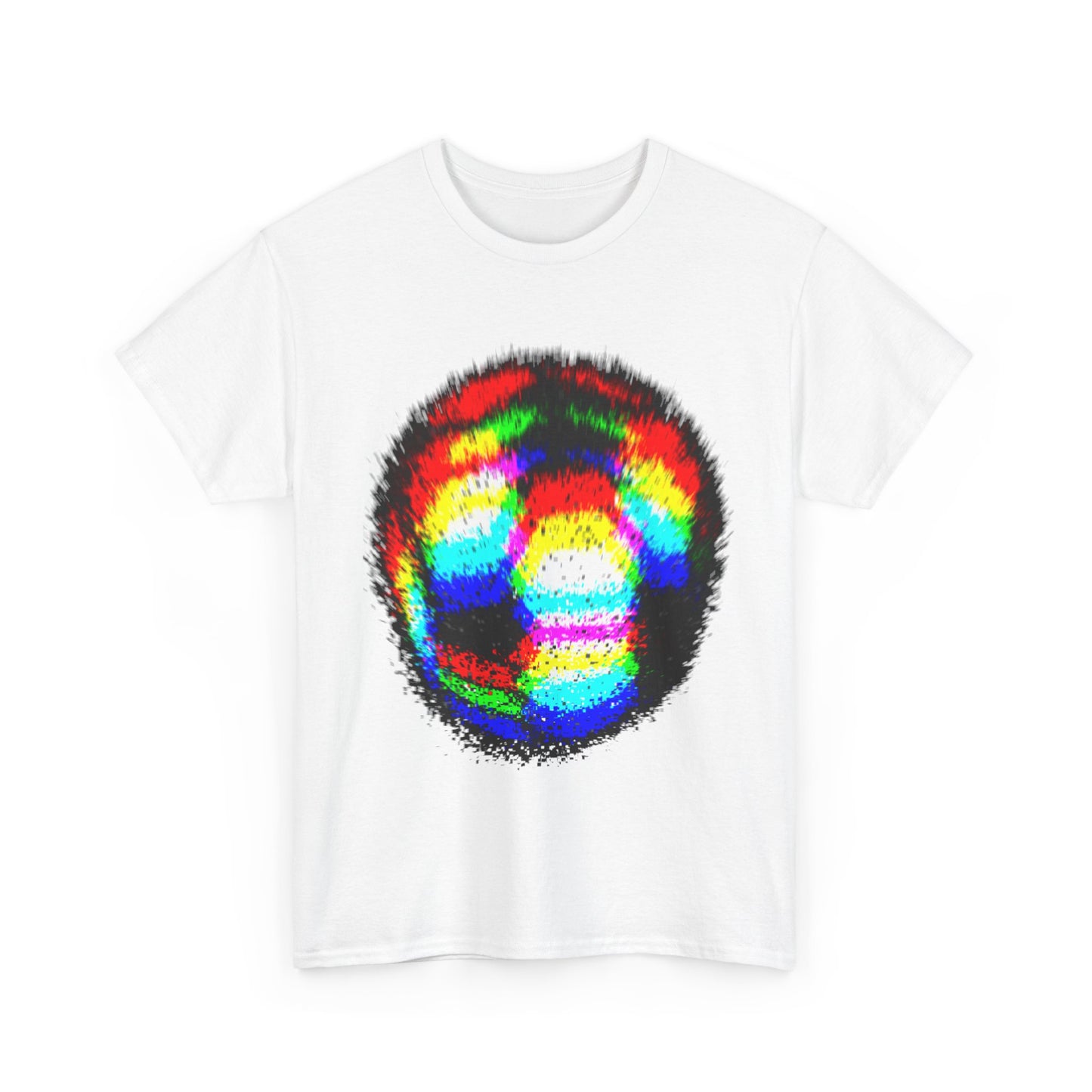 Blurred Fuzzy RGB Soccer Ball Unisex Tee Shirt