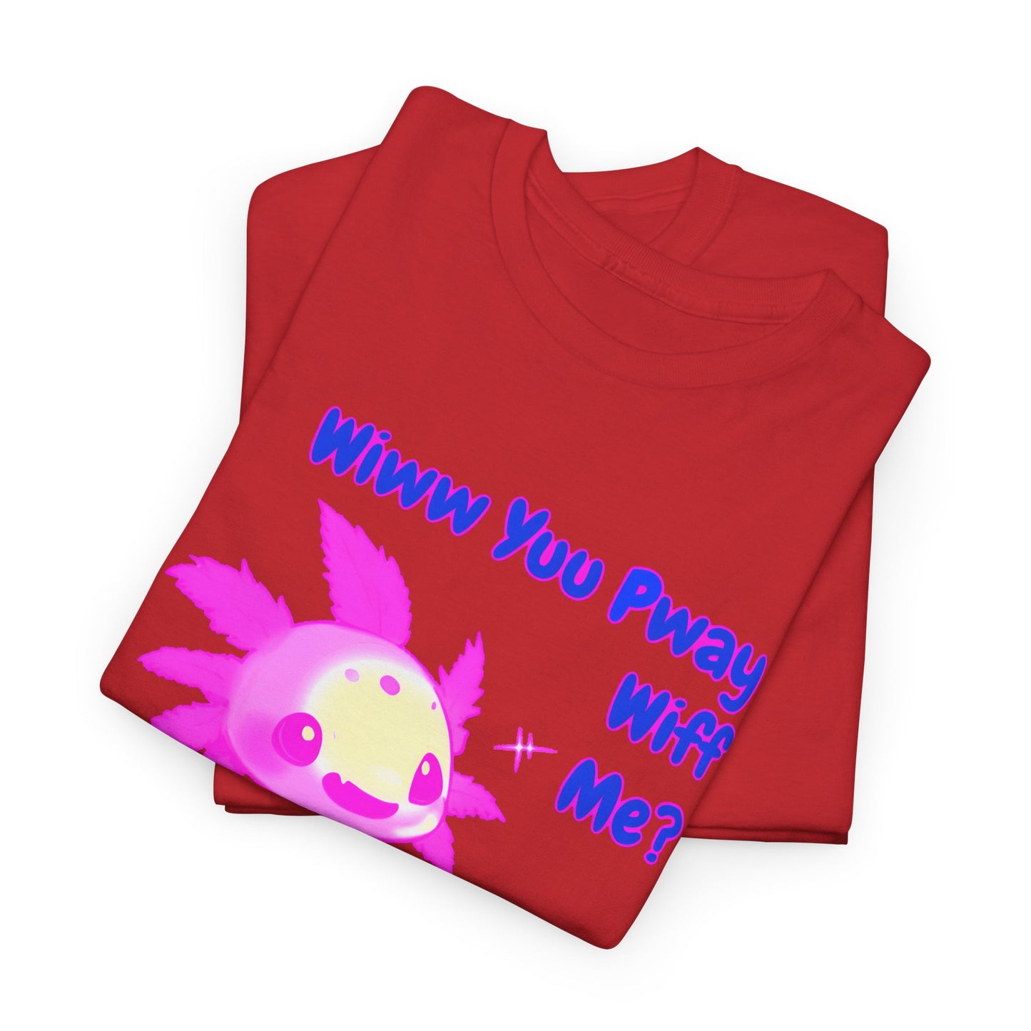 Wiww You Pway Wiff Me Soccer Axolotl Pink Unisex Tee Shirt