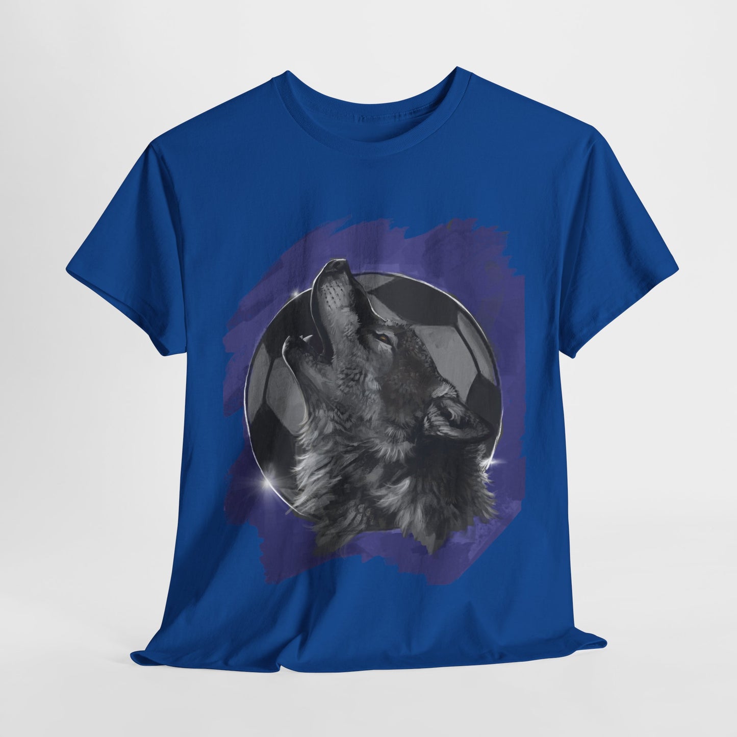 Howling Wolf Soccer Ball Unisex Tee Shirt