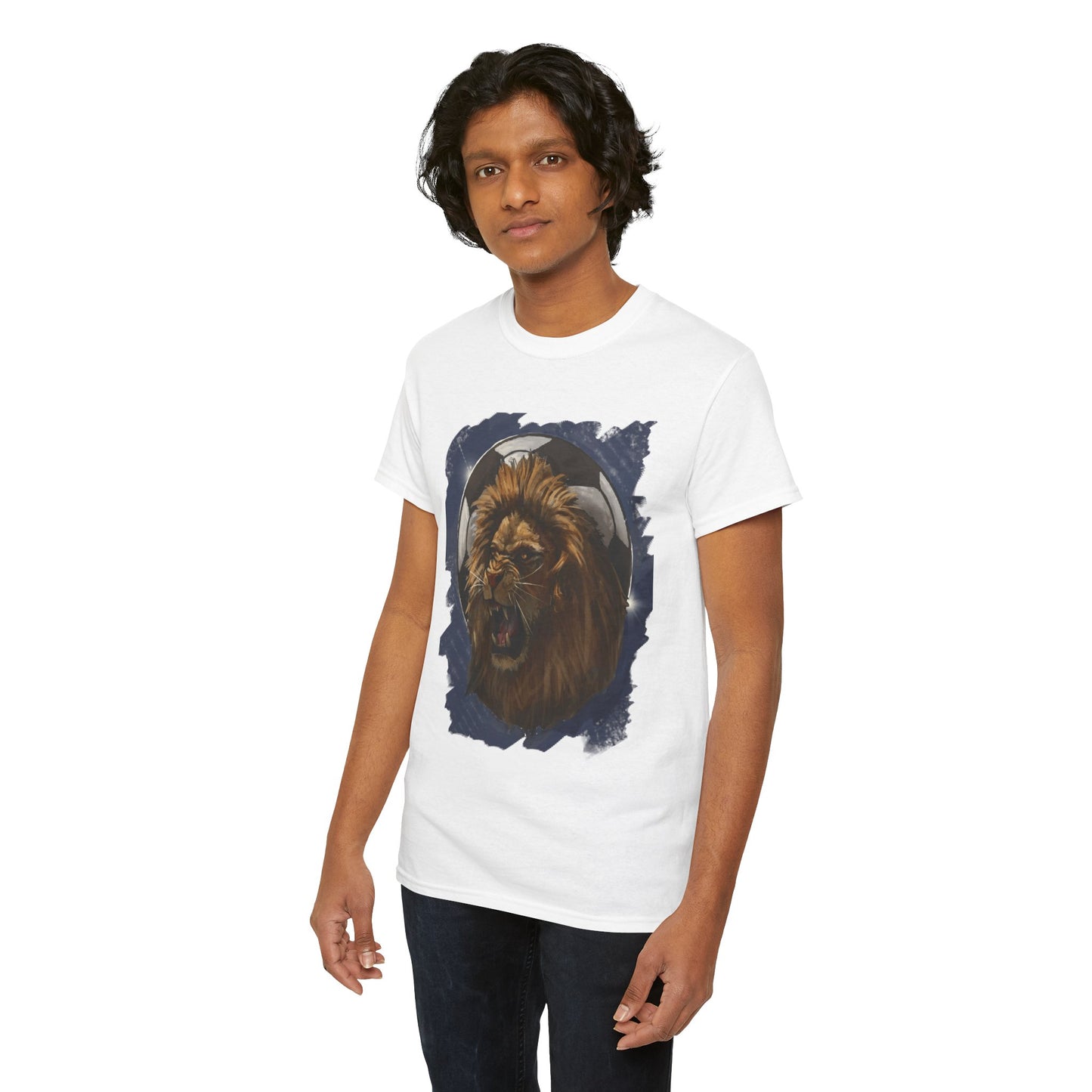 Fierce Lion Soccer Ball Unisex Tee Shirt