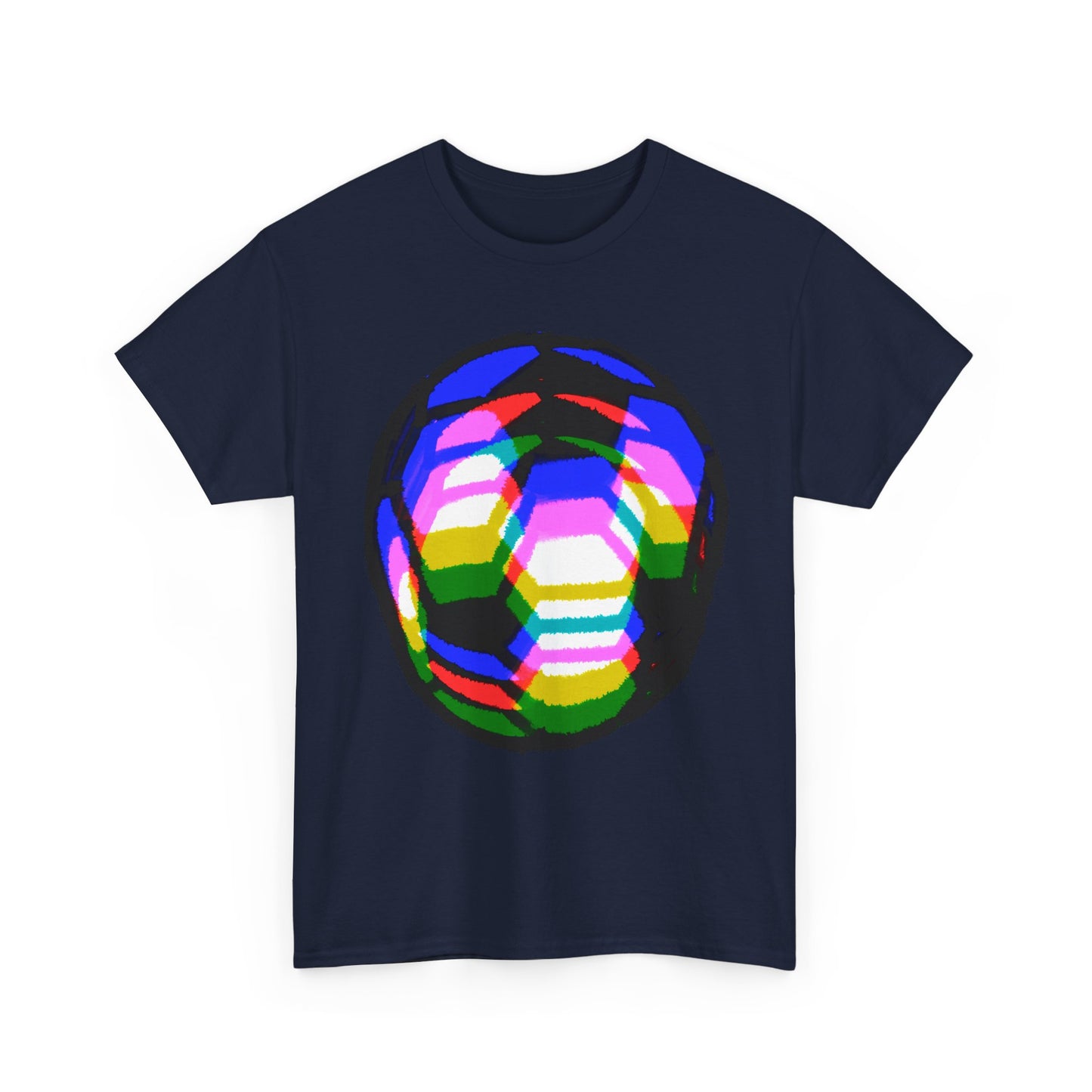 Purple Yellow Blurred Soccer Ball Unisex Tee Shirt