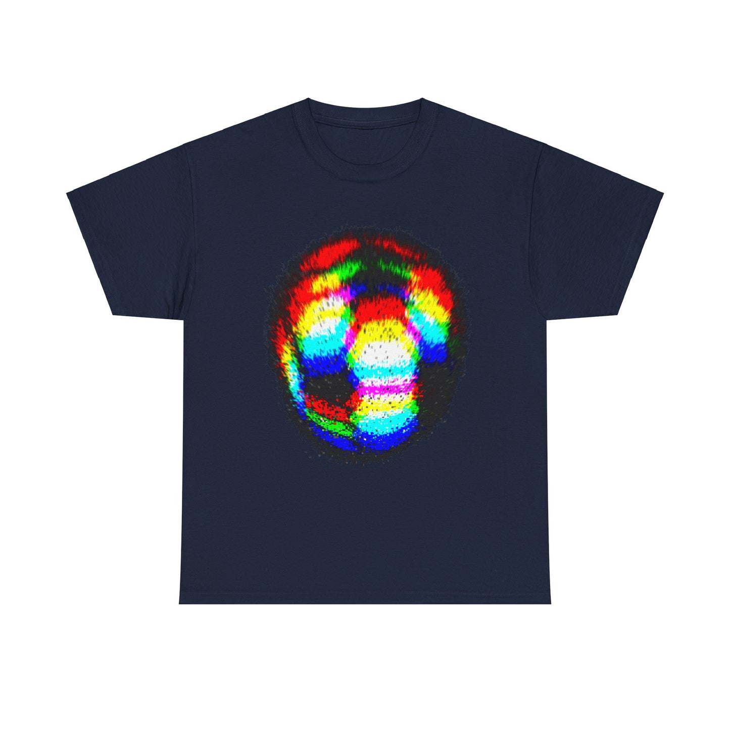 Blurred Fuzzy RGB Soccer Ball Unisex Tee Shirt