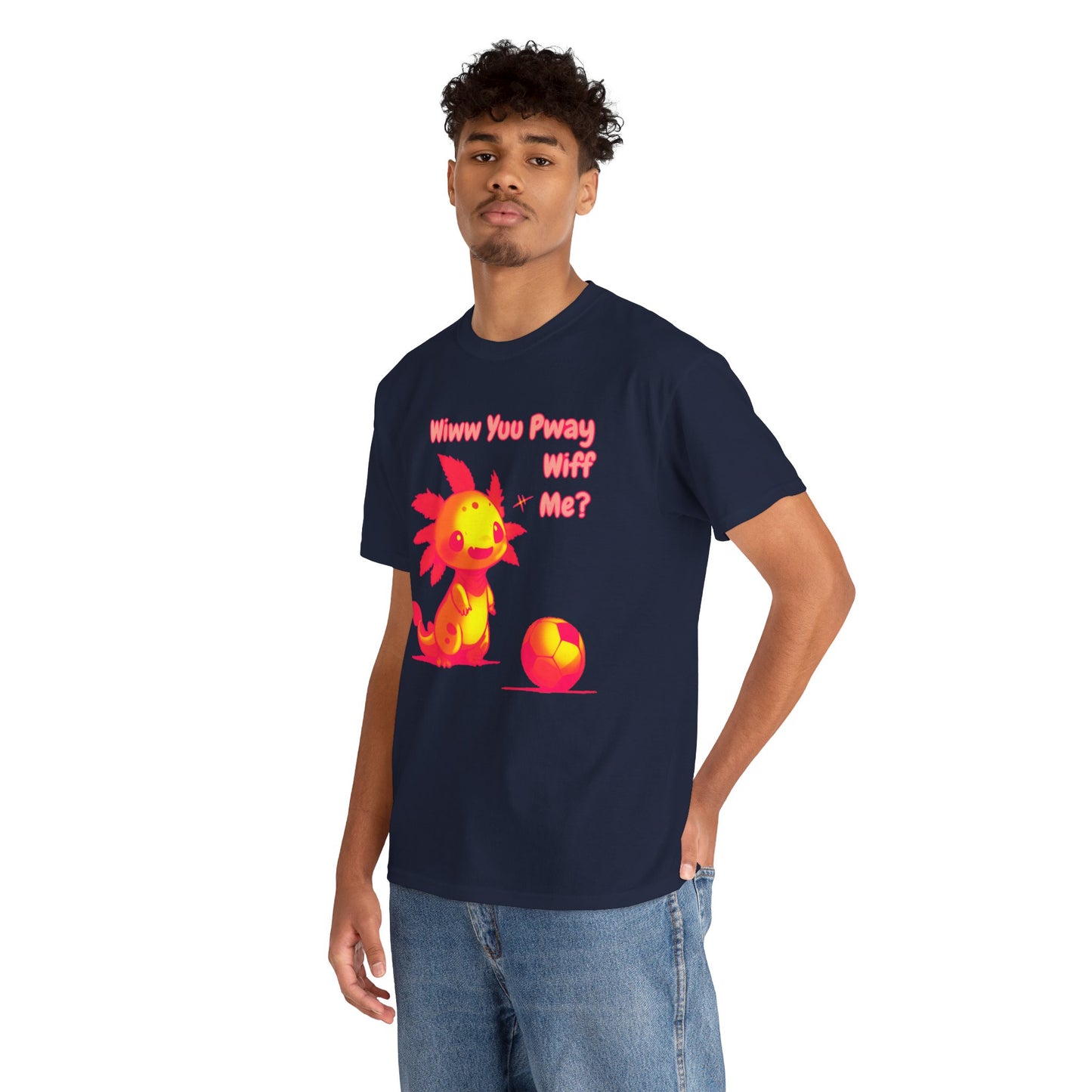 Wiww You Pway Wiff Me Soccer Axolotl Sherbet Unisex Tee Shirt