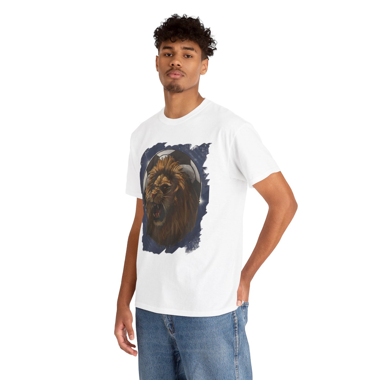 Fierce Lion Soccer Ball Unisex Tee Shirt