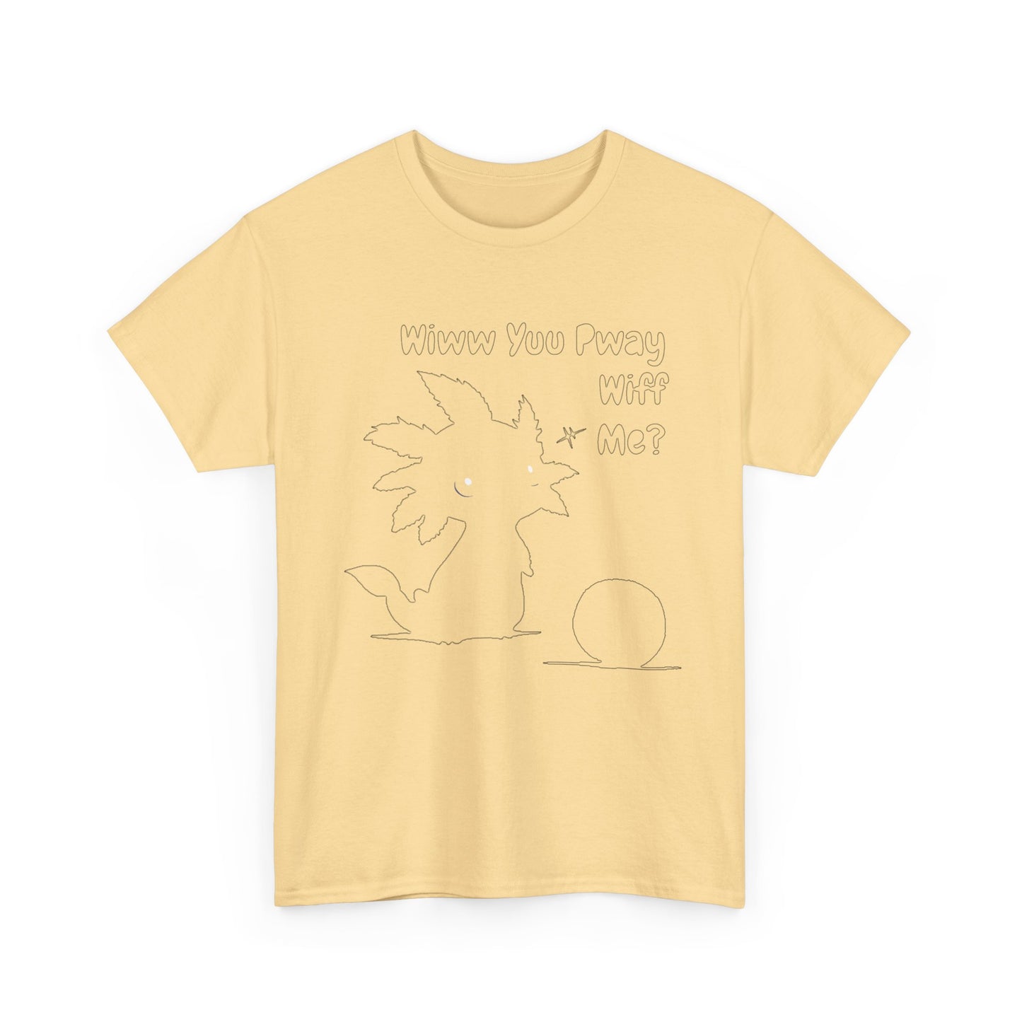 Wiww You Pway Wiff Me Soccer Axolotl Subtle Outline Unisex Tee Shirt