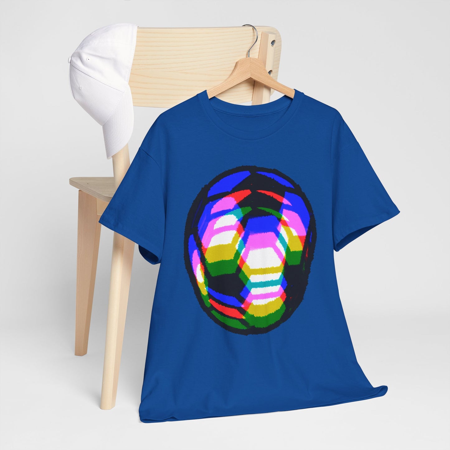 Purple Yellow Blurred Soccer Ball Unisex Tee Shirt