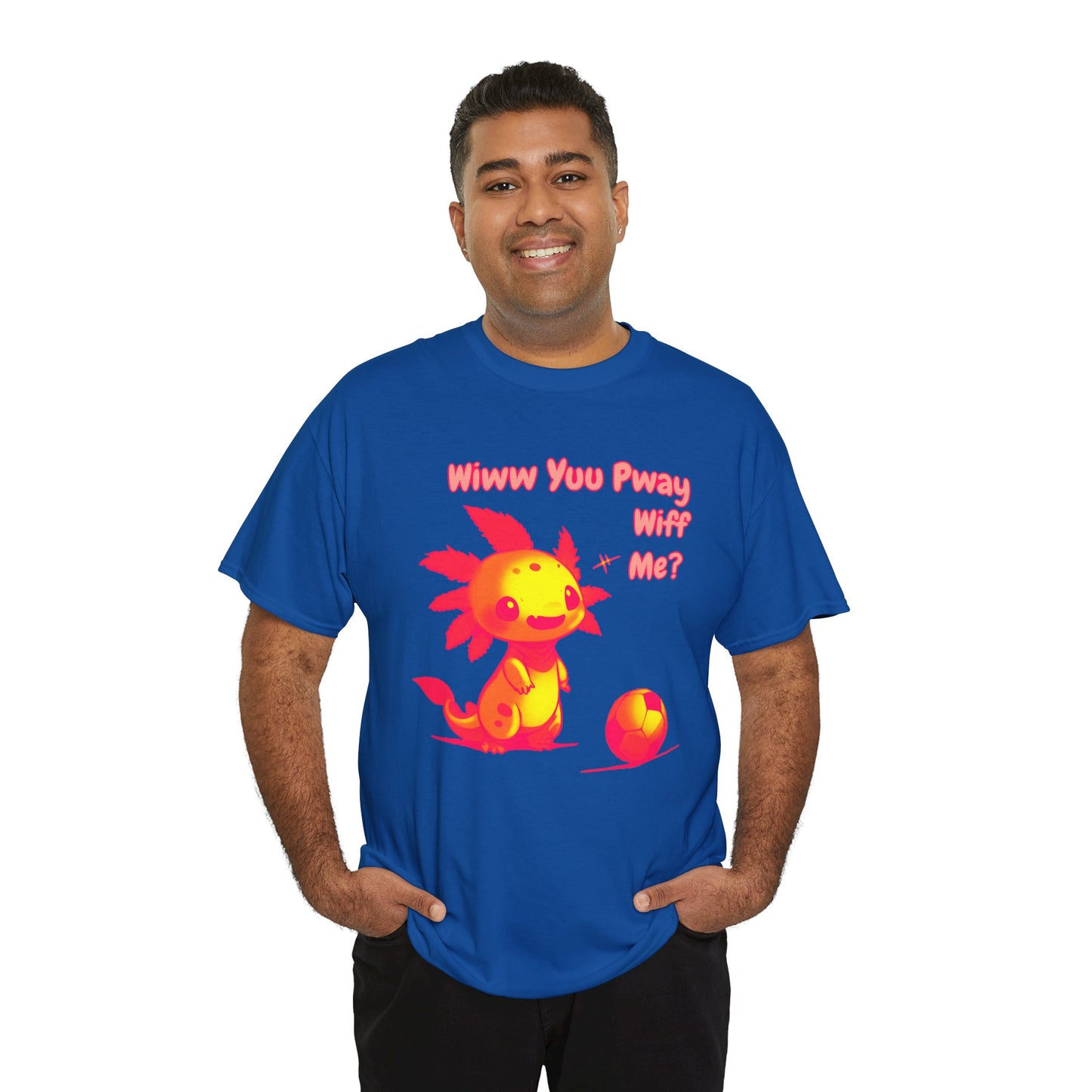 Wiww You Pway Wiff Me Soccer Axolotl Sherbet Unisex Tee Shirt