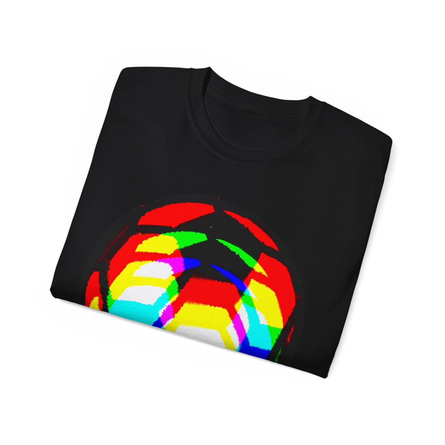 RGB Blurred Soccer Ball Unisex Tee Shirt