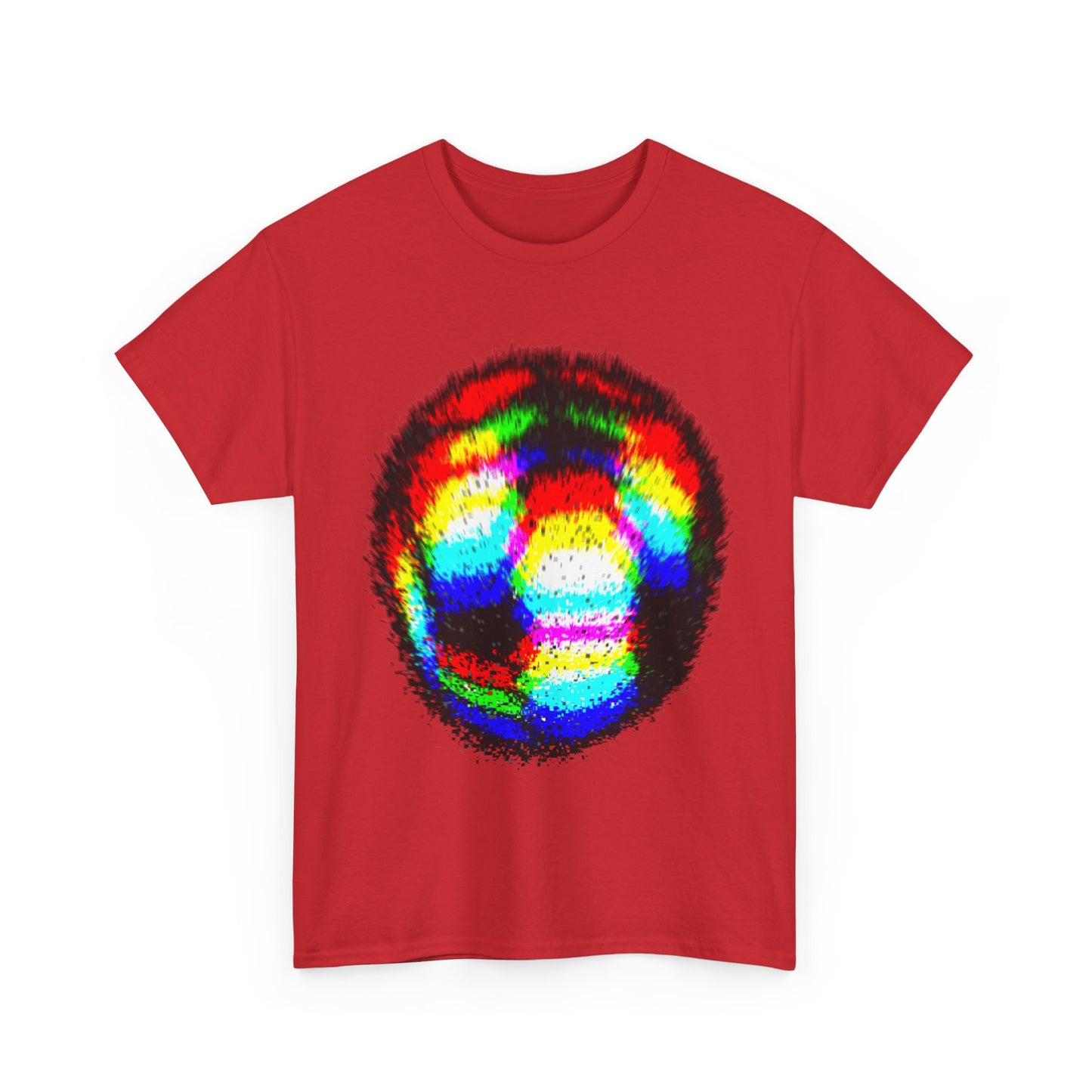 Blurred Fuzzy RGB Soccer Ball Unisex Tee Shirt