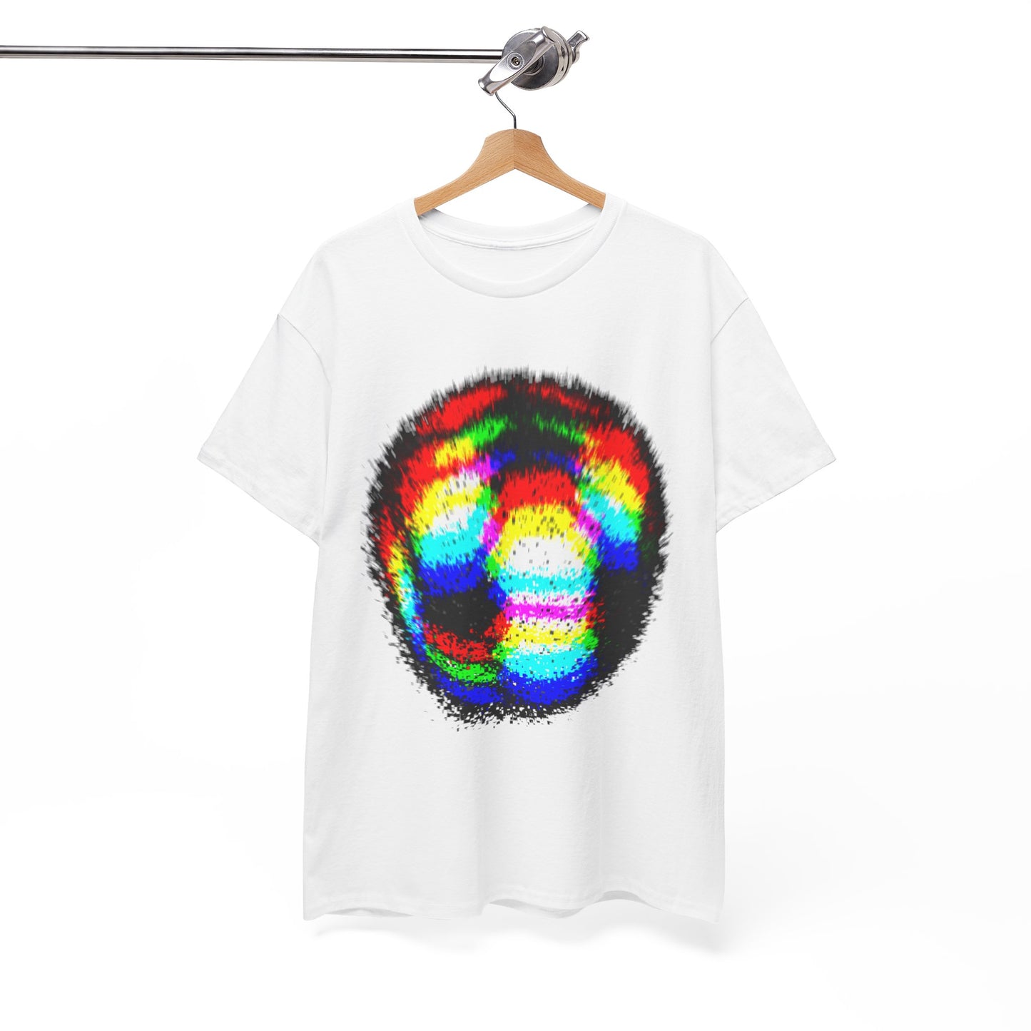 Blurred Fuzzy RGB Soccer Ball Unisex Tee Shirt