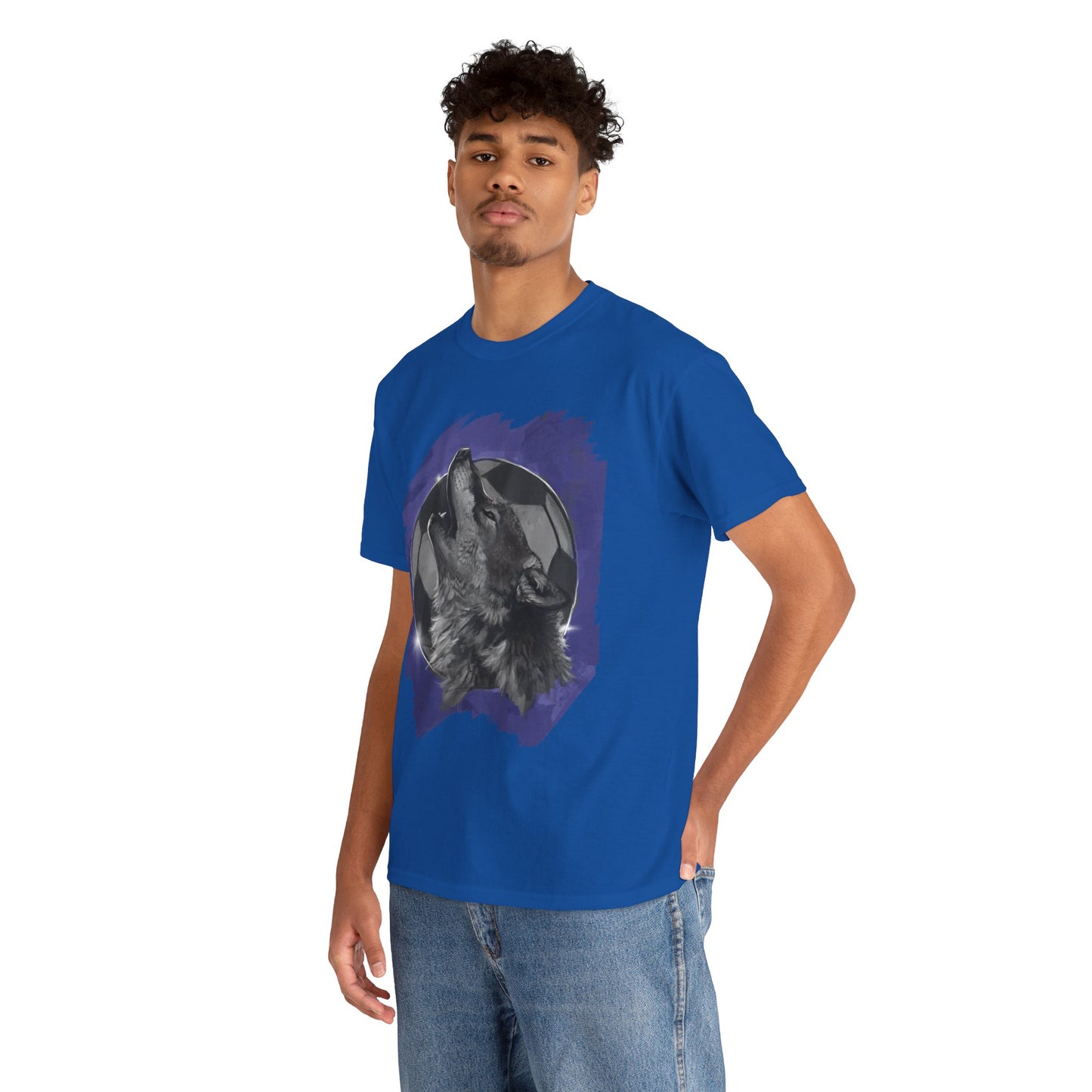 Howling Wolf Soccer Ball Unisex Tee Shirt