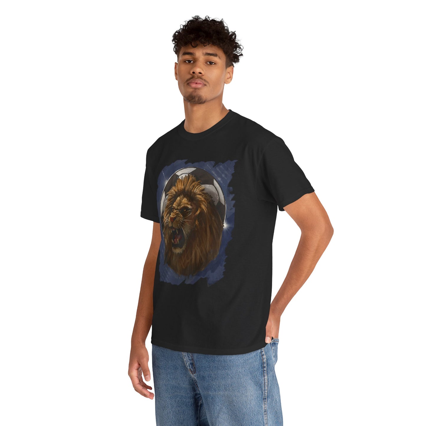 Fierce Lion Soccer Ball Unisex Tee Shirt