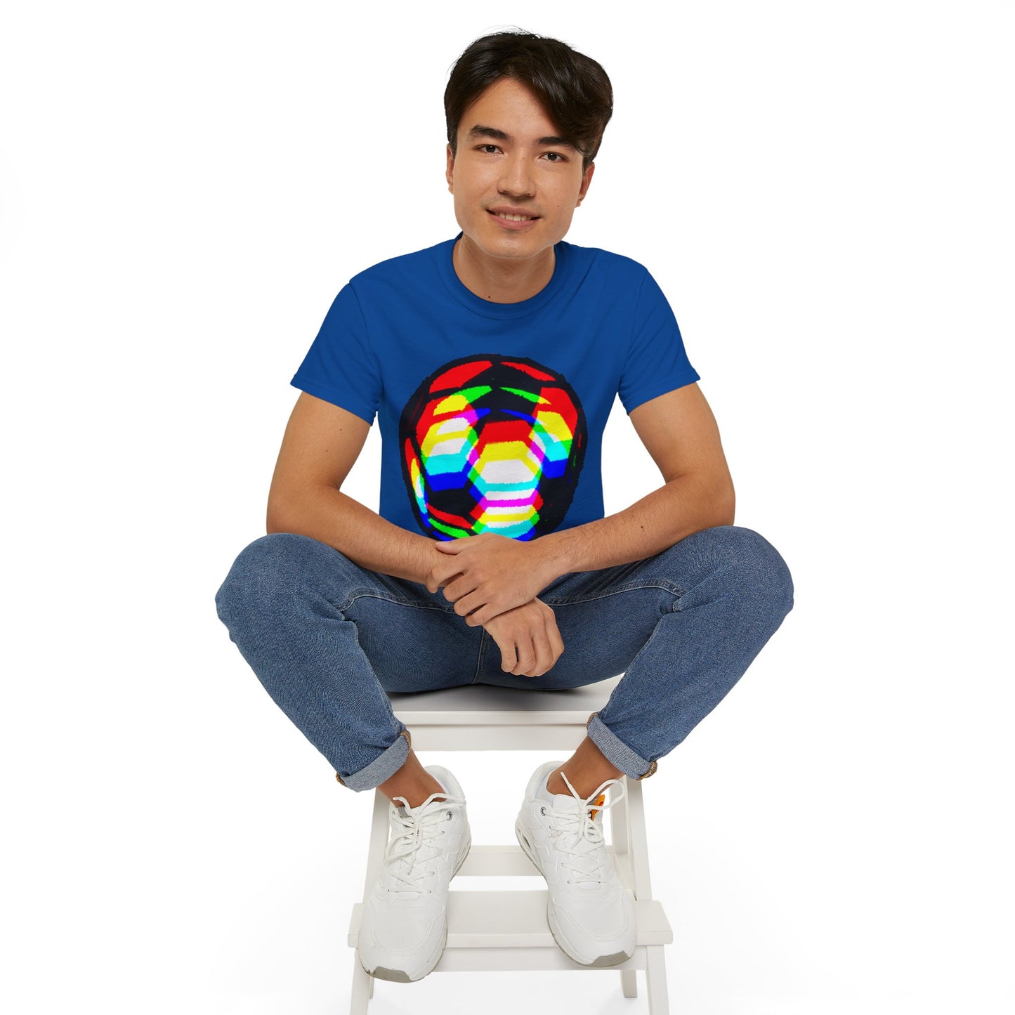 RGB Blurred Soccer Ball Unisex Tee Shirt