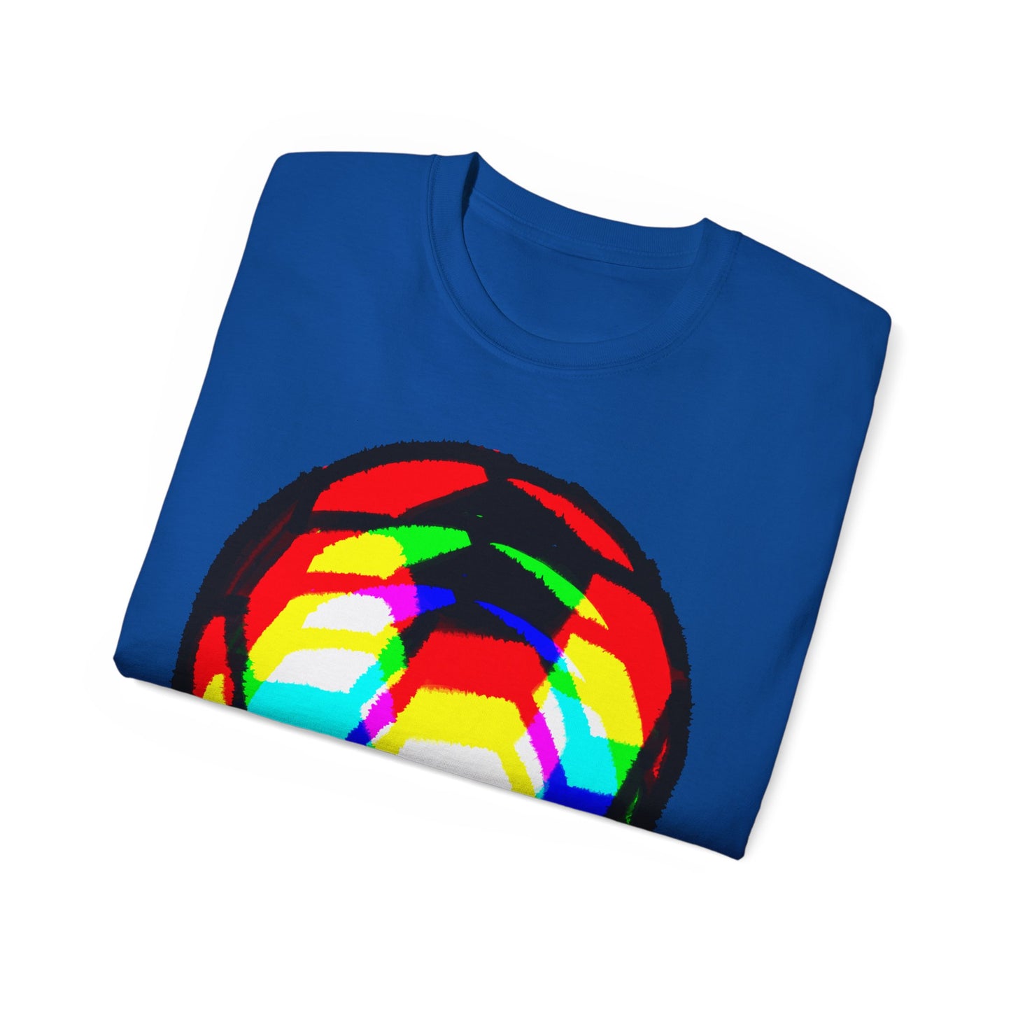 RGB Blurred Soccer Ball Unisex Tee Shirt