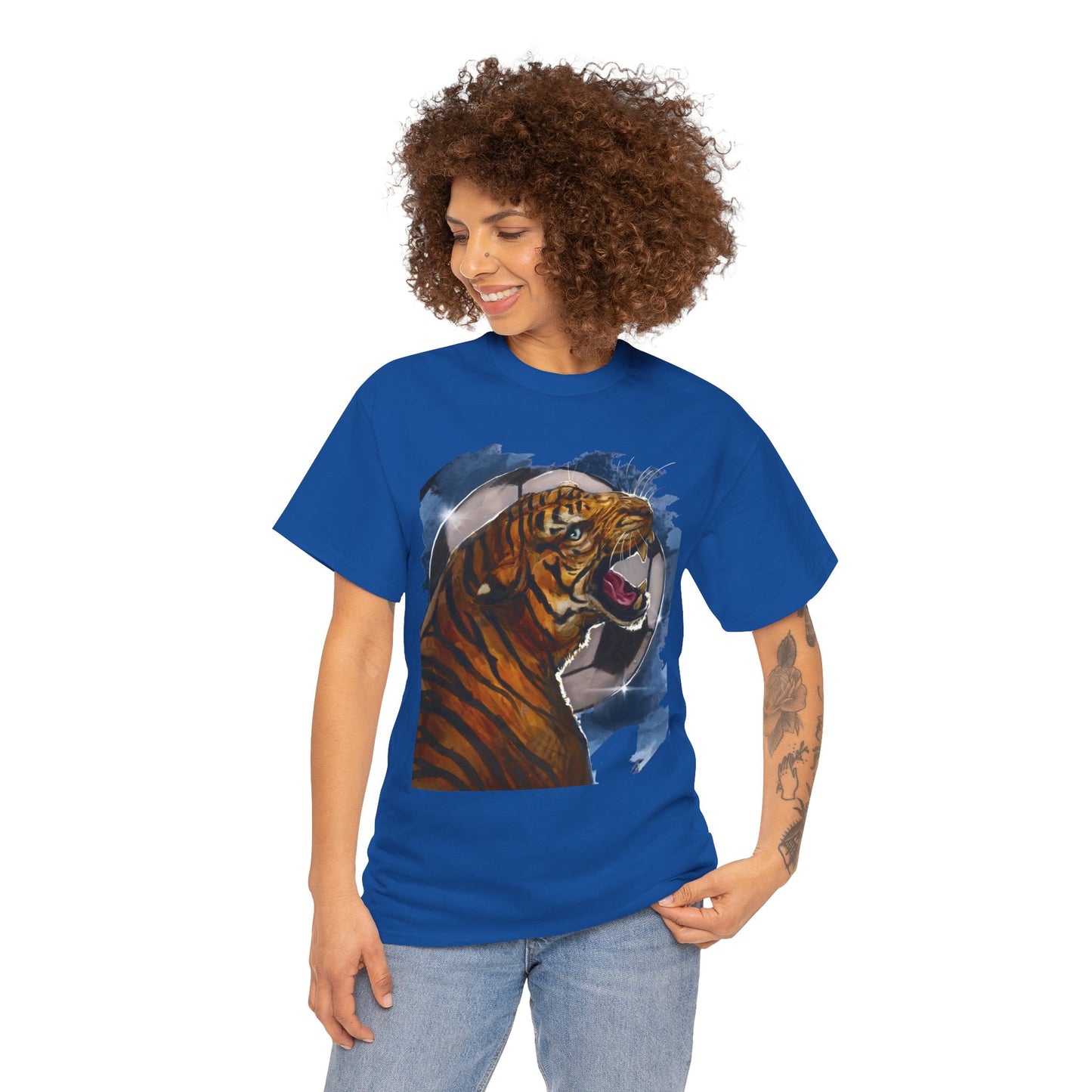 Fierce Tiger Soccer Ball Unisex Tee Shirt