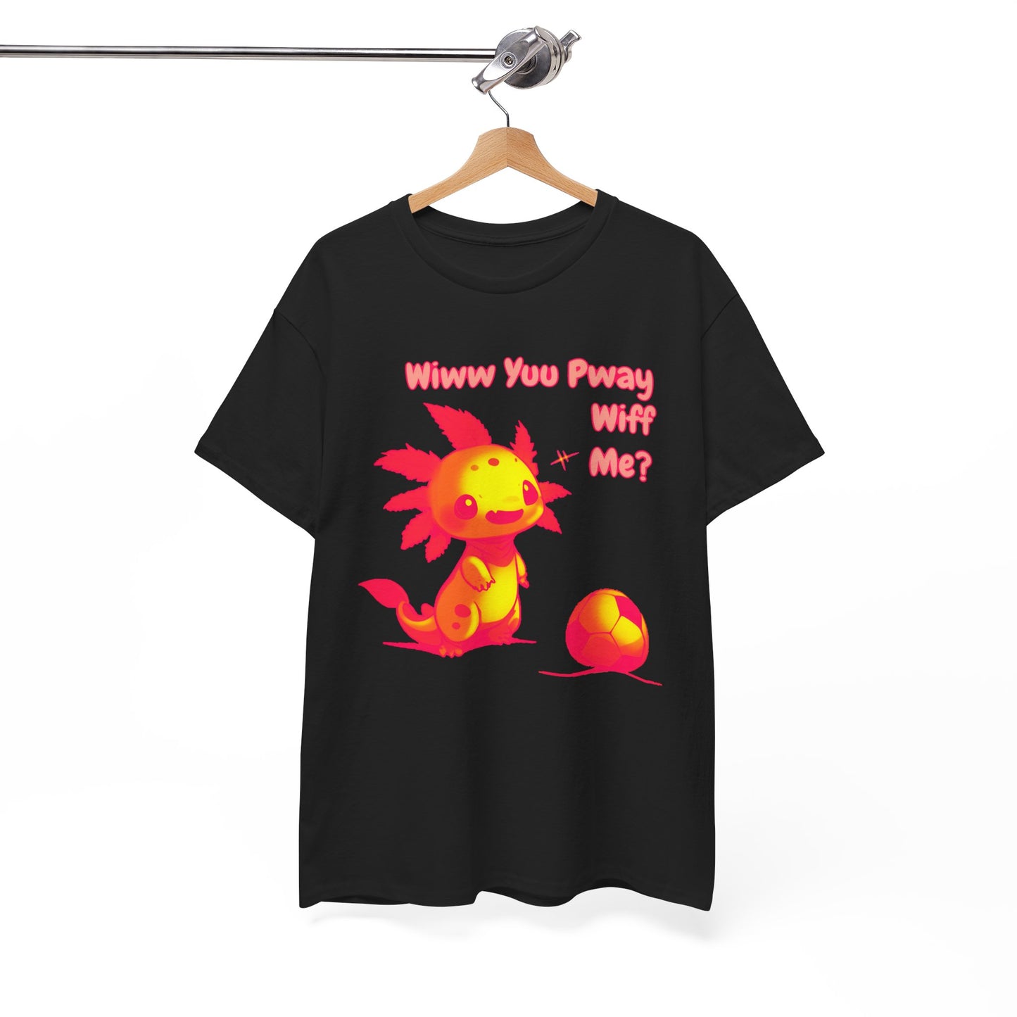 Wiww You Pway Wiff Me Soccer Axolotl Sherbet Unisex Tee Shirt