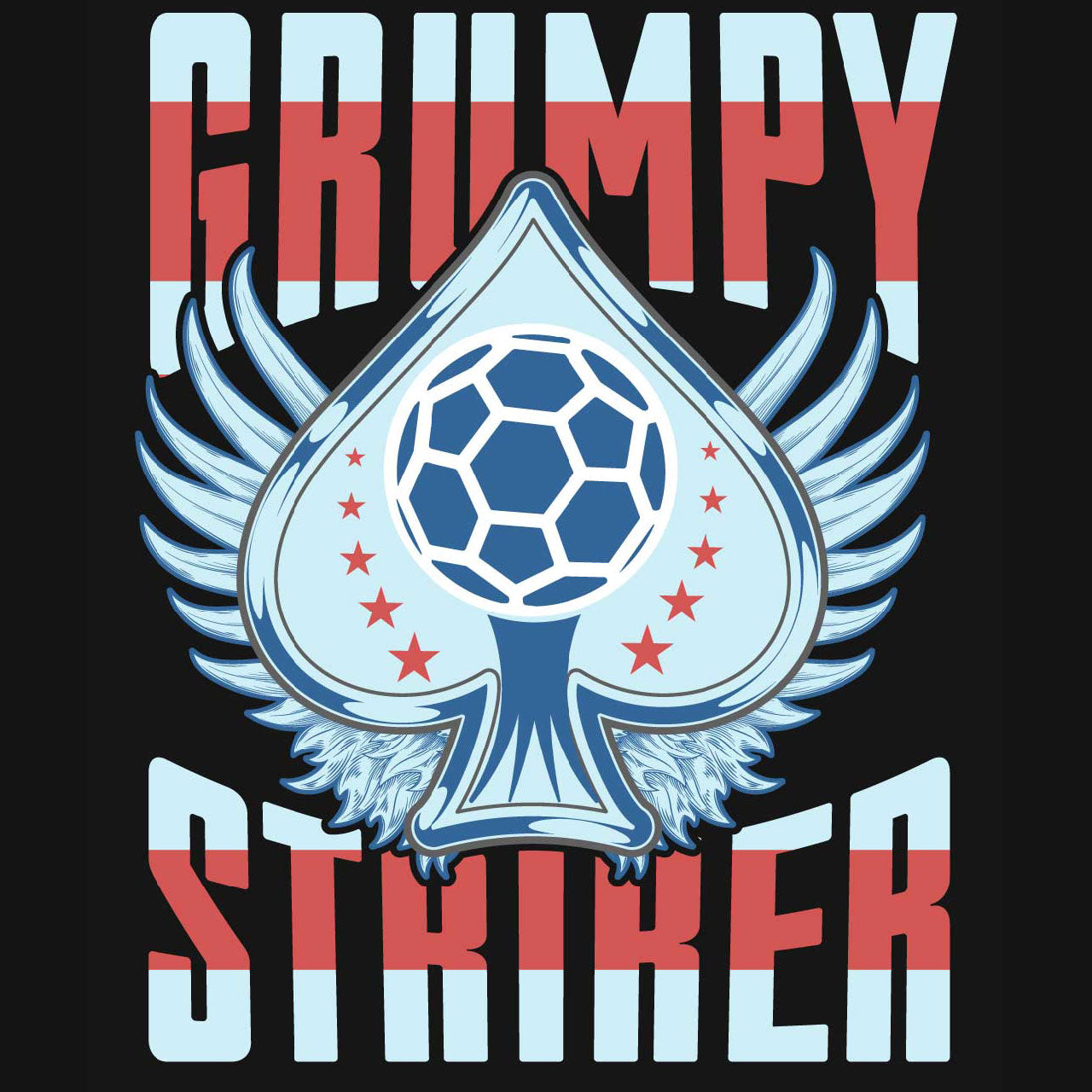 Grumpy Striker Unisex Ultra Cotton Soccer Tee Shirt