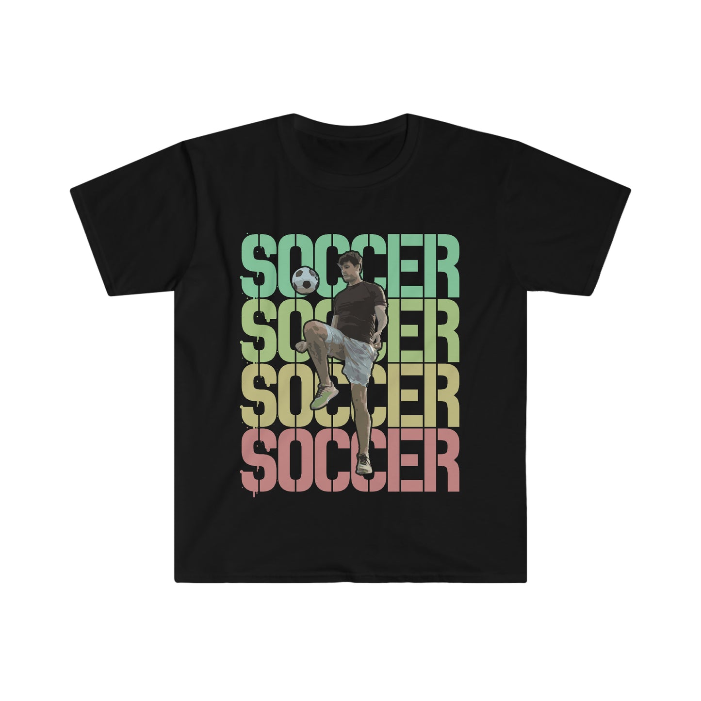 Soccer Soccer Soccer Soccer Unisex Softstyle Soccer T-Shirt