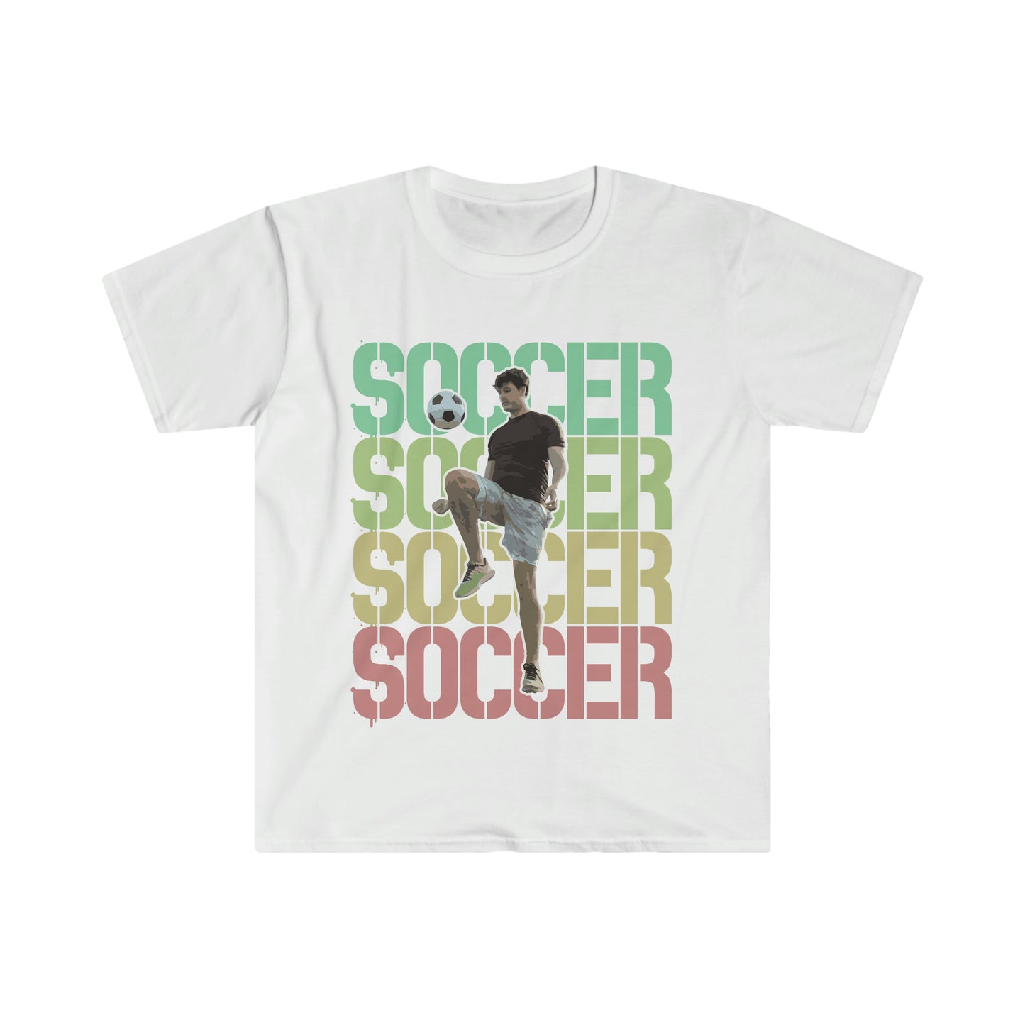 Soccer Soccer Soccer Soccer Unisex Softstyle Soccer T-Shirt