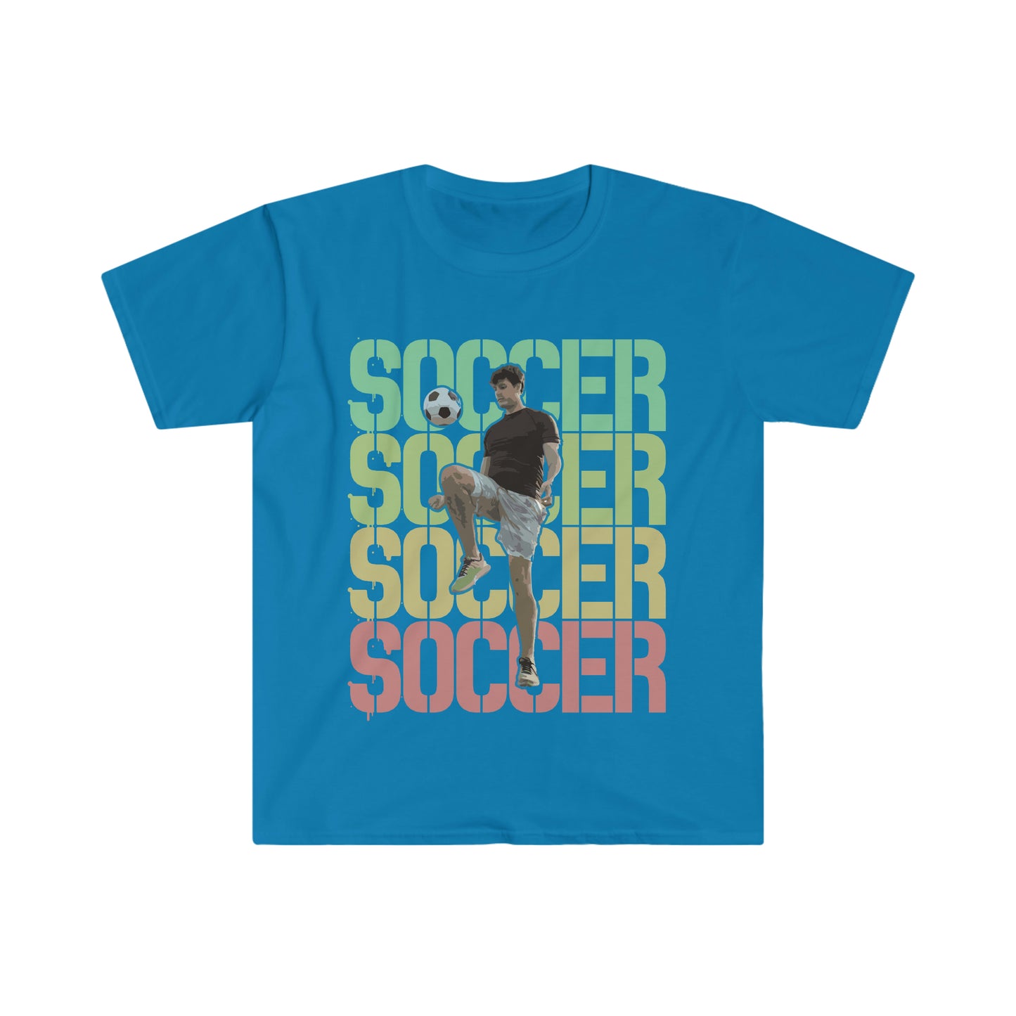 Soccer Soccer Soccer Soccer Unisex Softstyle Soccer T-Shirt