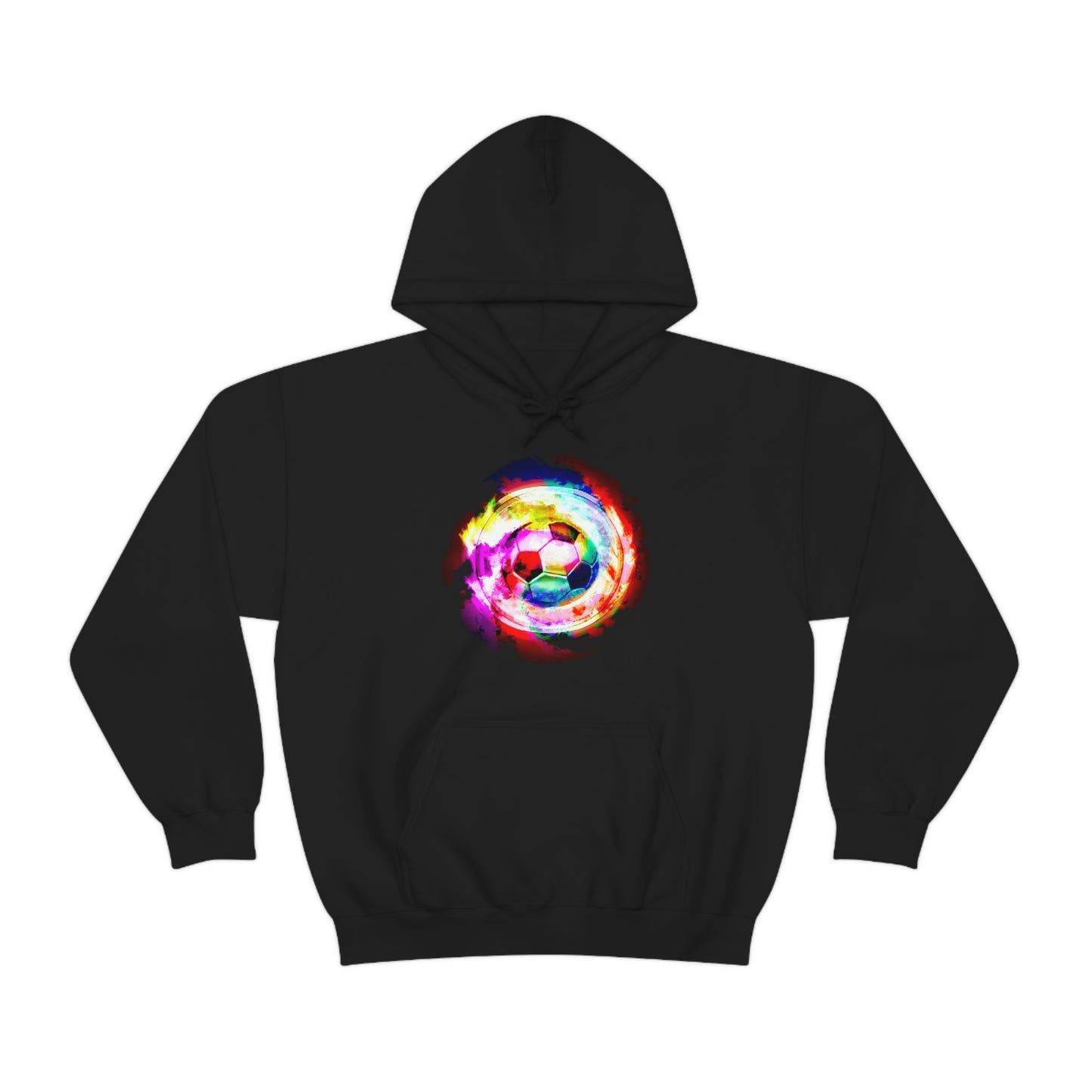 Rainbow Spiral Nebula Soccer Ball Unisex Hooded Sweatshirt